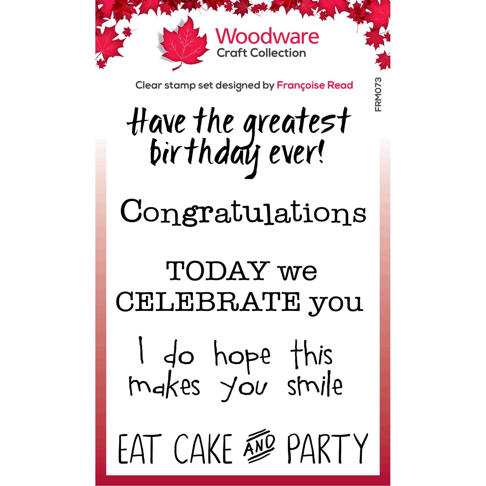 Woodware • Clear Singles Stamp Set Extra Birthdays