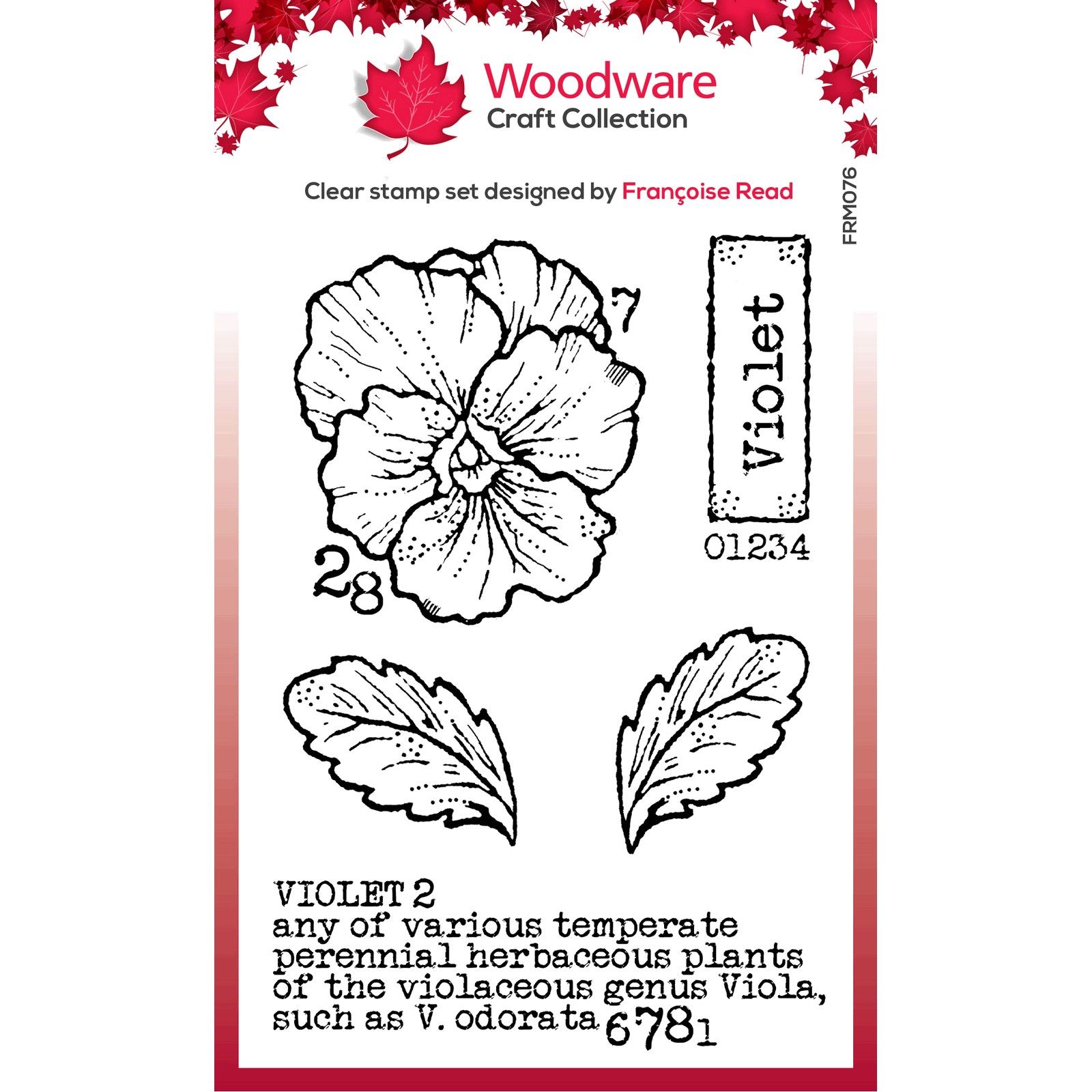 Woodware • Clear Singles Stamp Set Mini Violet