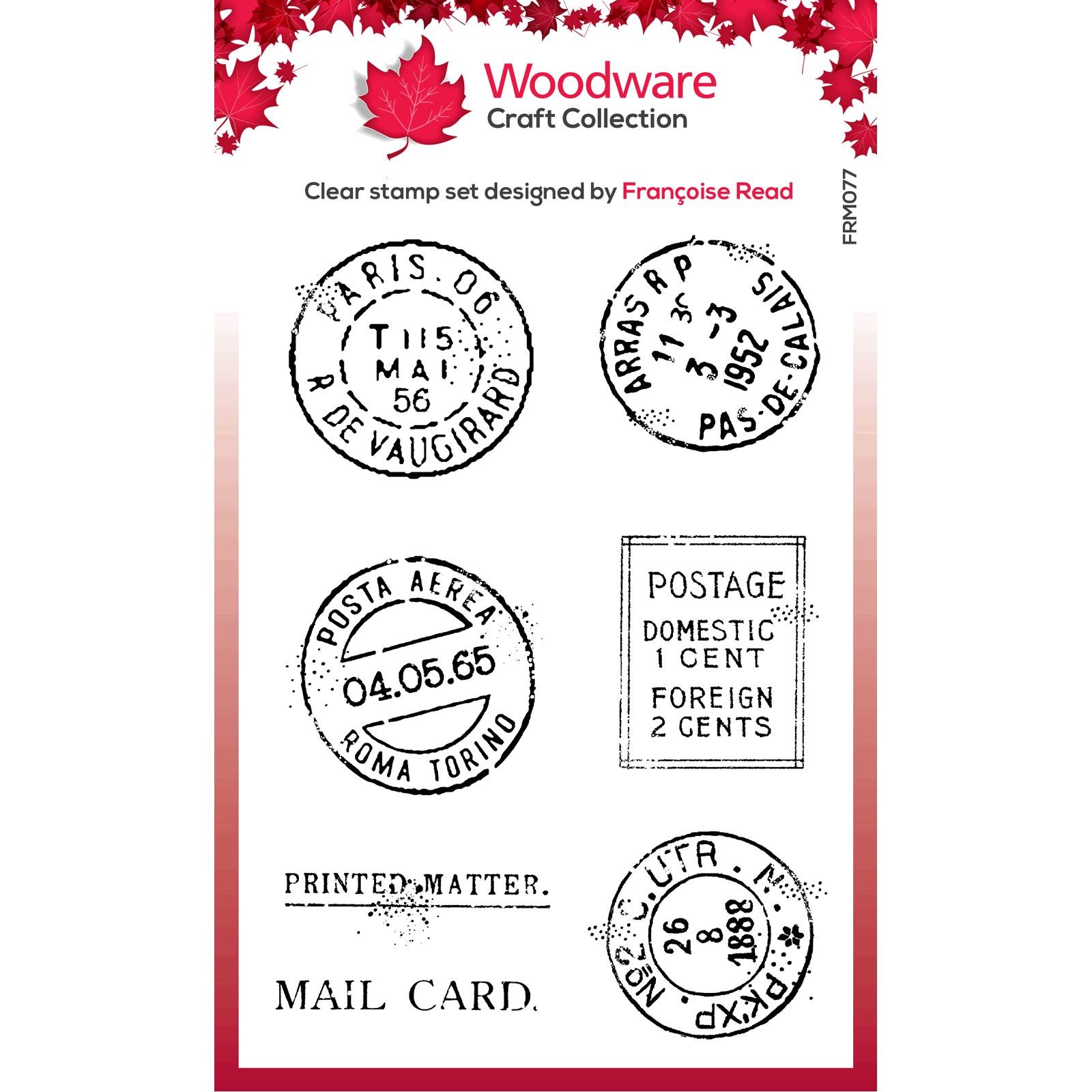 Woodware • Clear Singles Stamp Set Extra Postmarks