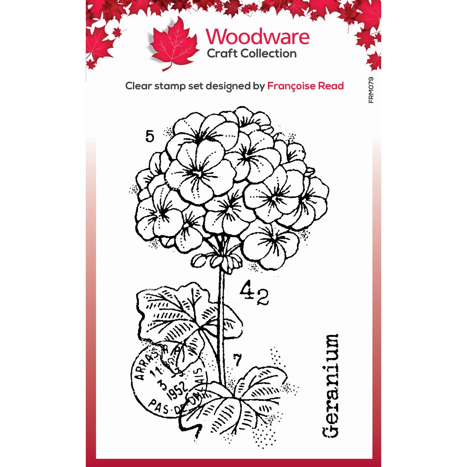 Woodware • Clear Singles Mini Stamp Geranium