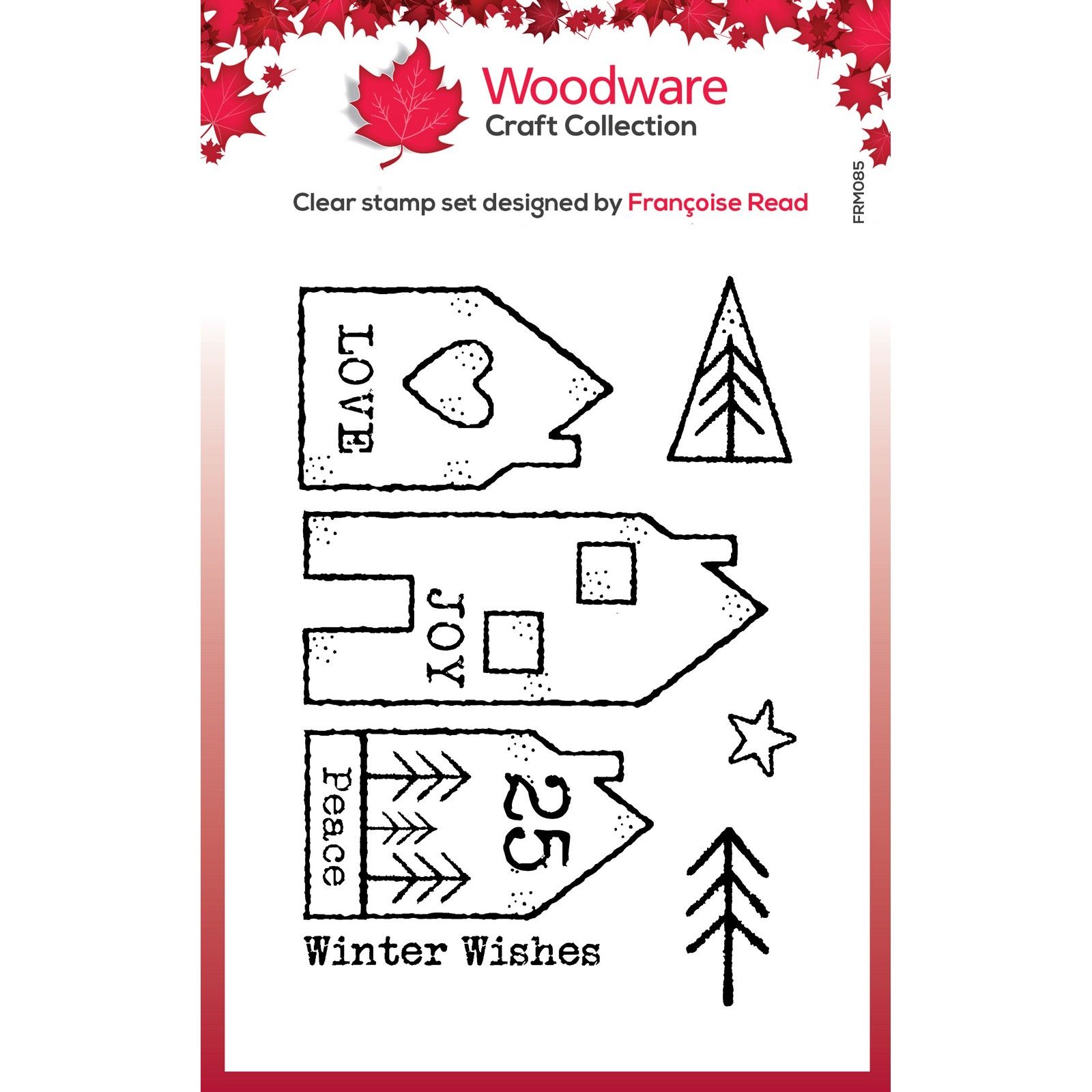 Woodware • Clear Singles Nordic Houses 3 in x 4 in stamp Set