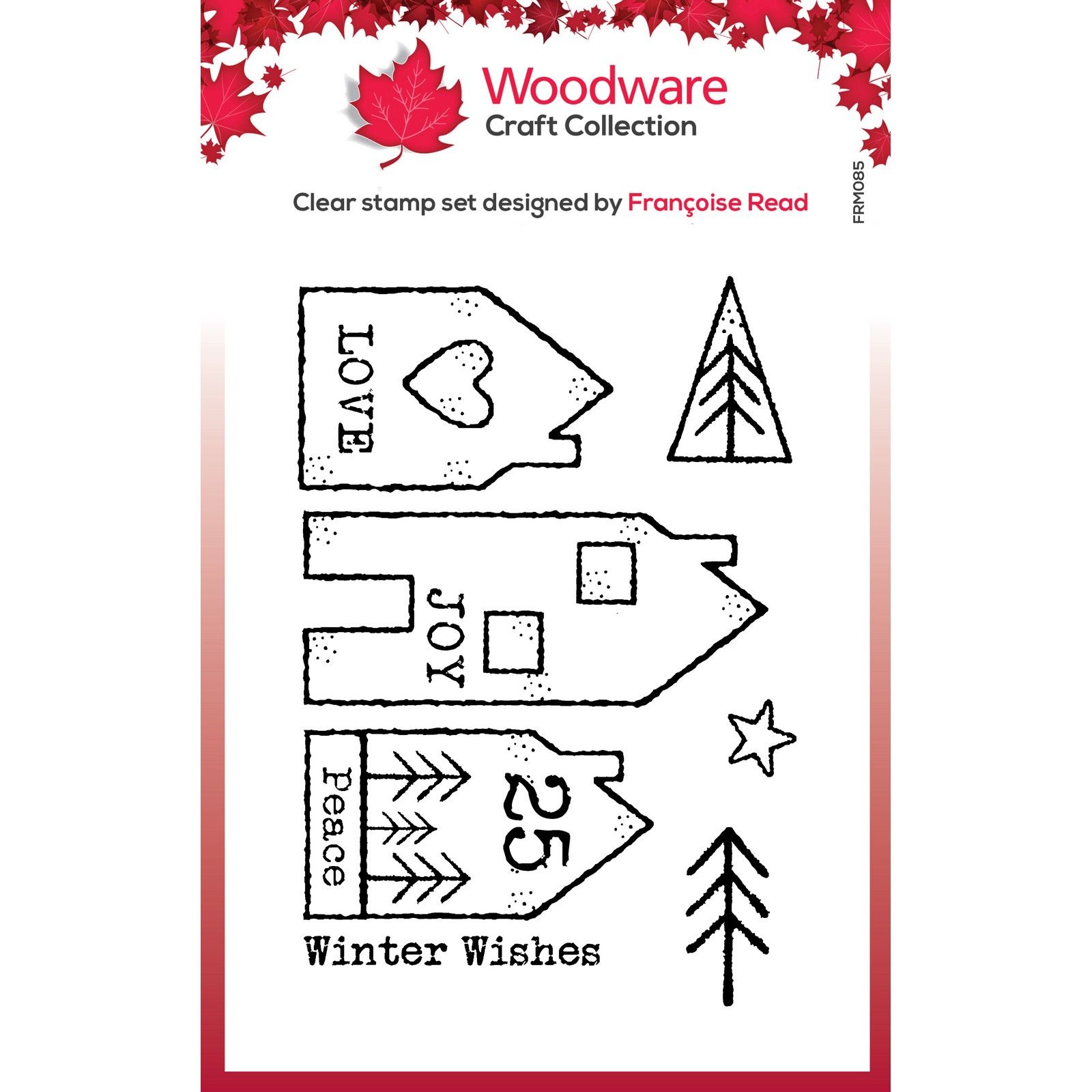 Woodware • Clear Singles Nordic Houses 3 in x 4 in stamp Set