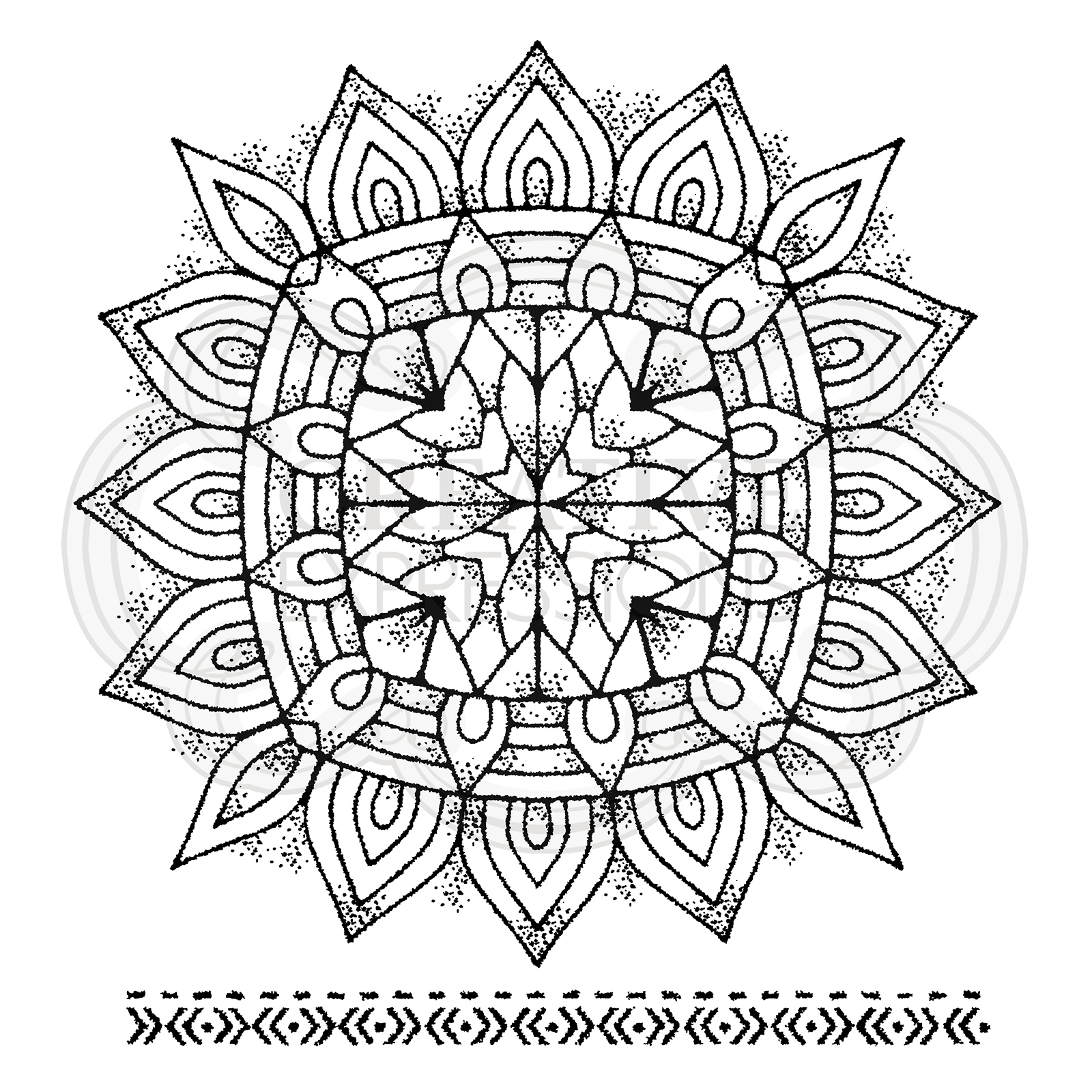 Woodware • Clear stamp Set Mandala Two