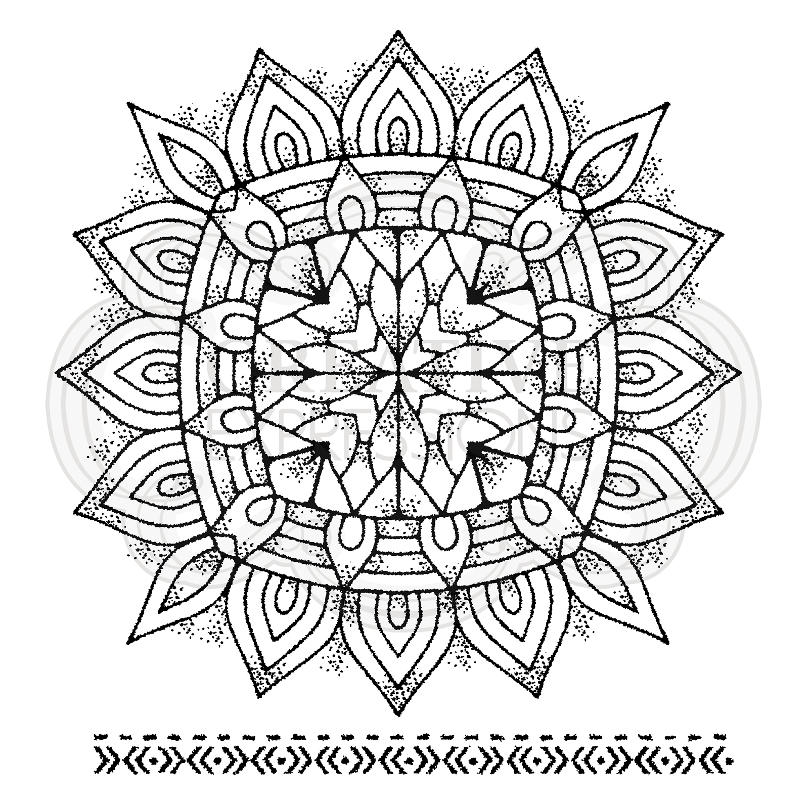 Woodware • Clear stamp set Mandala two