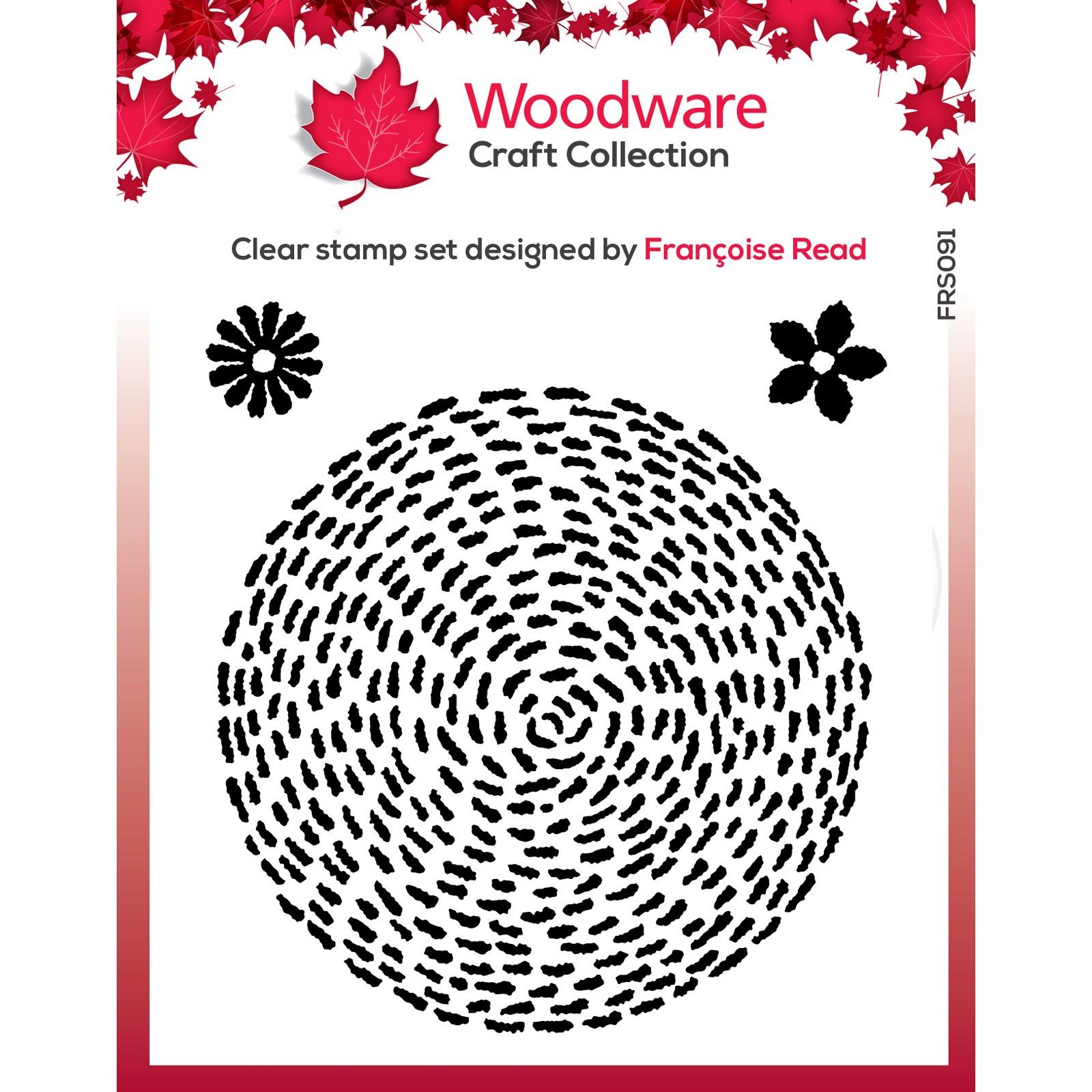 Woodware • Clear singels stamp Stitched circle 10,16x10,16cm