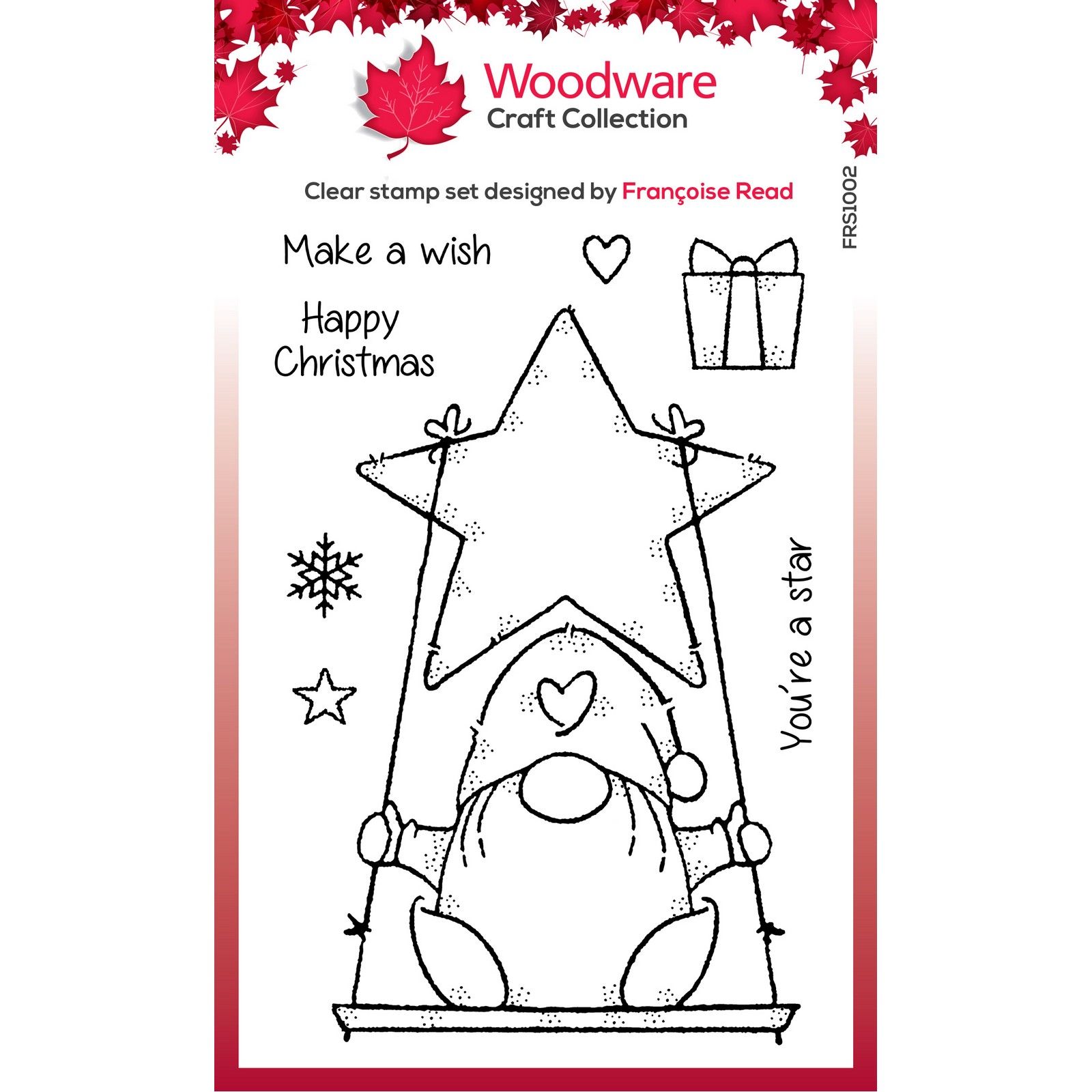 Woodware • Tampons Singles Transparents Star Gnome
