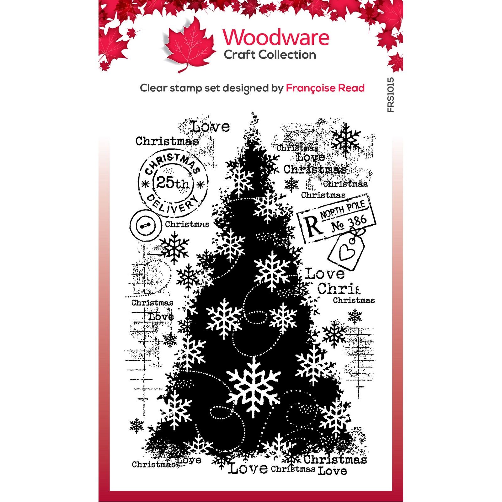 Woodware • Clear Singles Stamps Snow Frosted Tree 