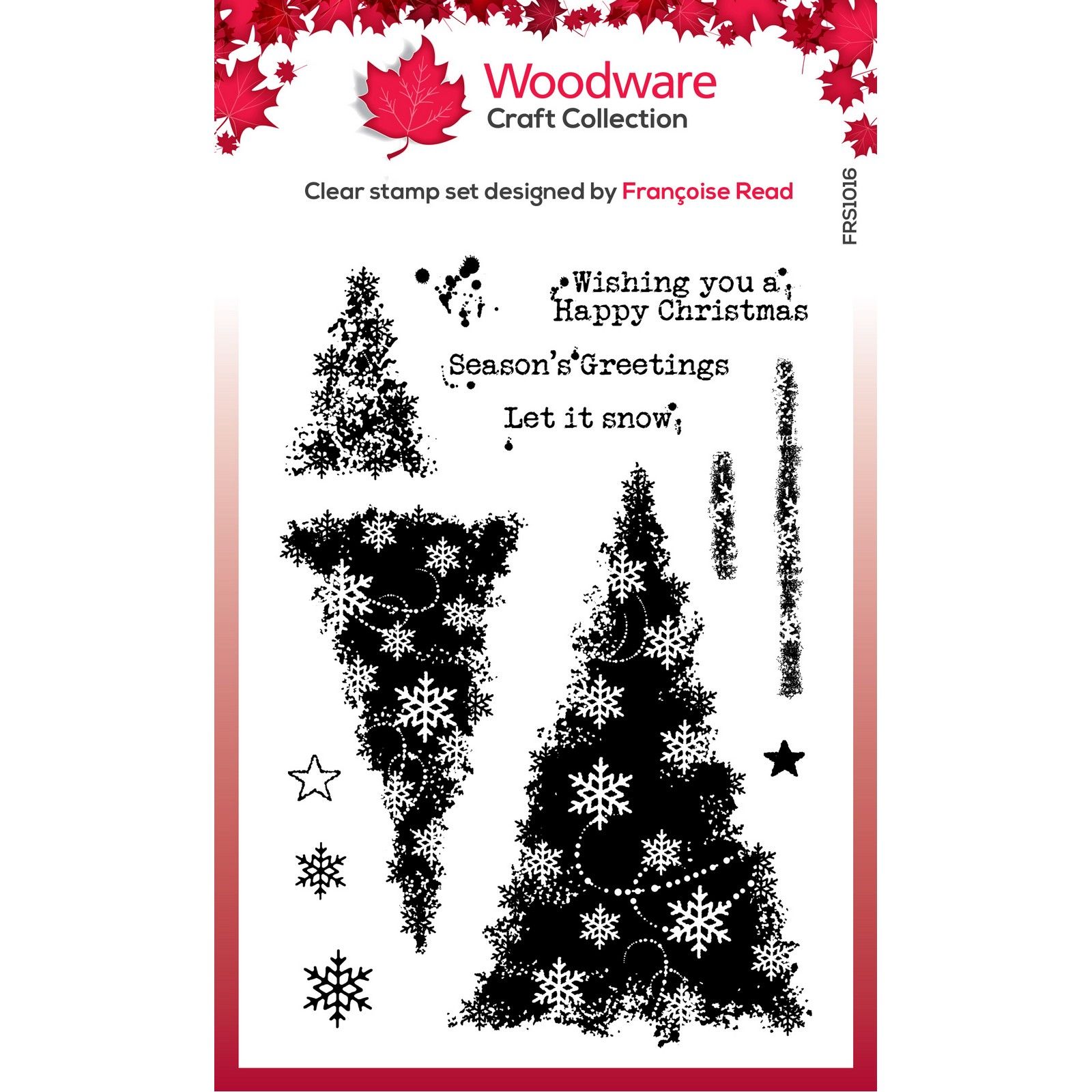 Woodware • Clear Singles Stempel Set Snowflake Trees