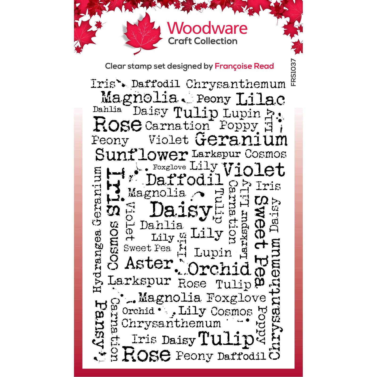 Woodware • Clear Singles Stamp Set Flower Names