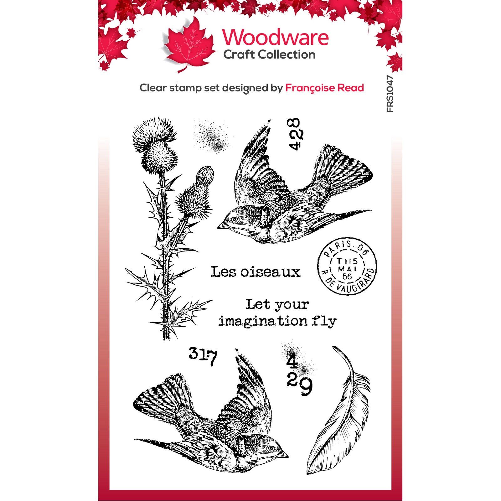 Woodware • Clear Singles Stamp Flying Birds