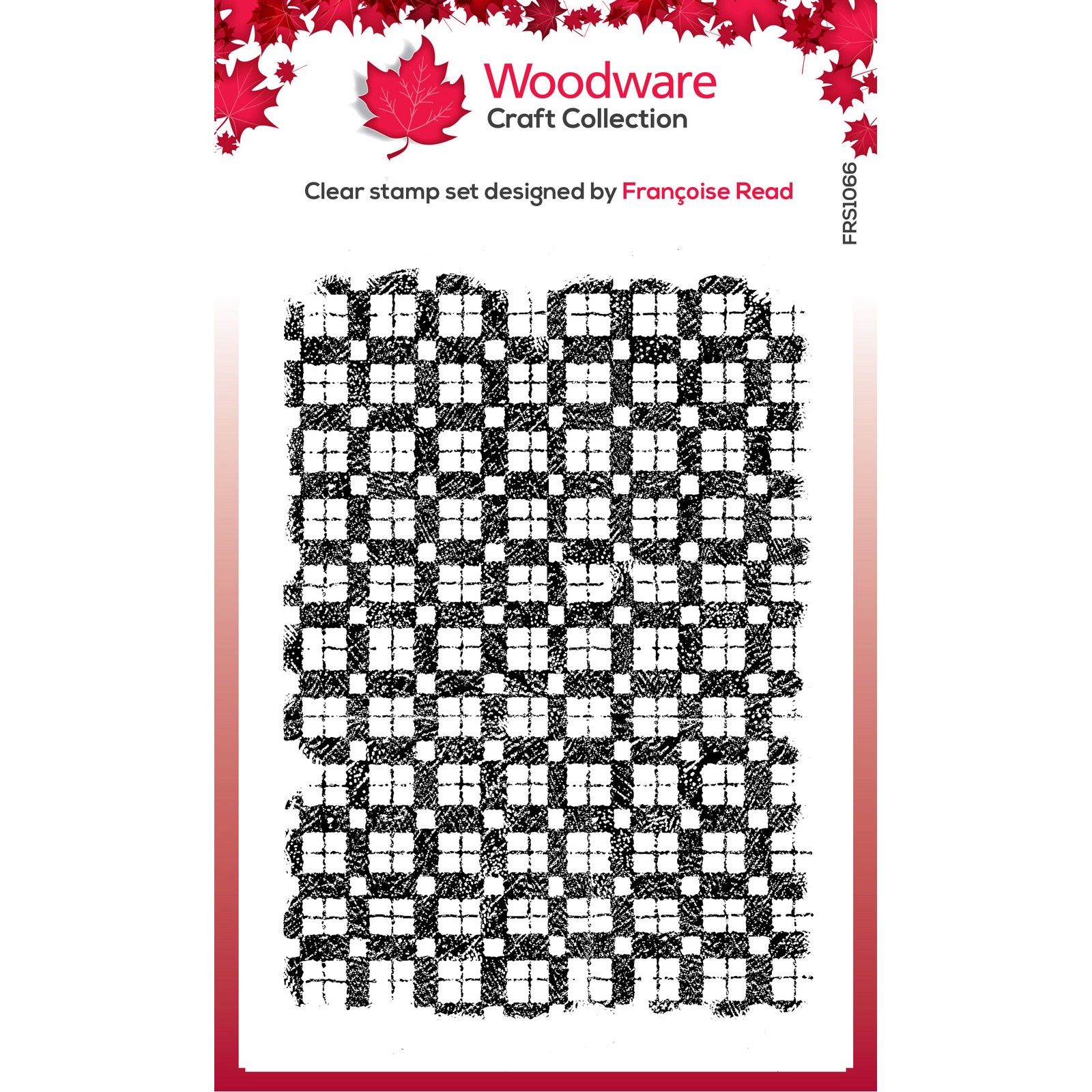 Woodware • Clear Singles Faded Gingham 4 in x 6 in Stamp Set