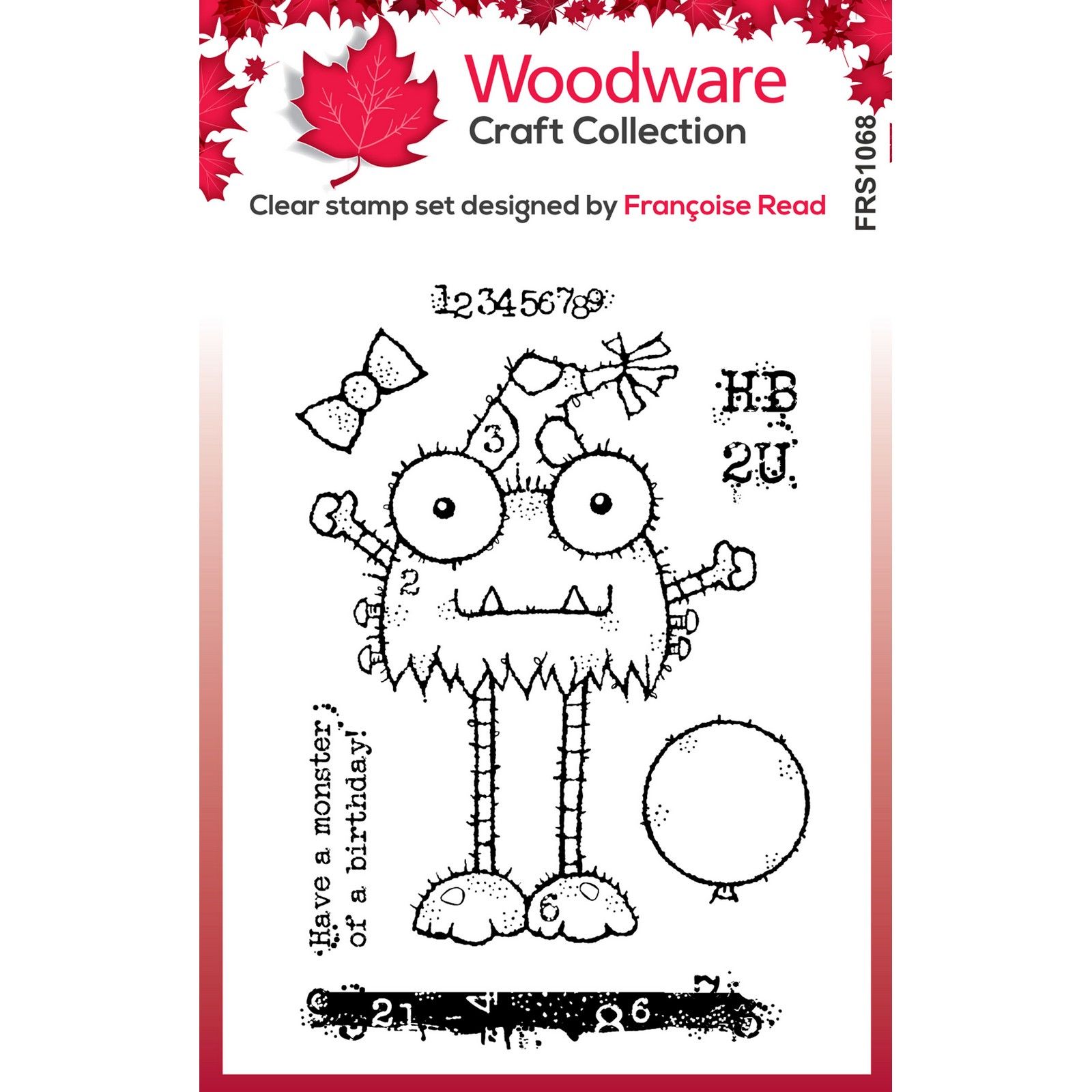 Woodware • Clear Singles Birthday Monster Stamp Set