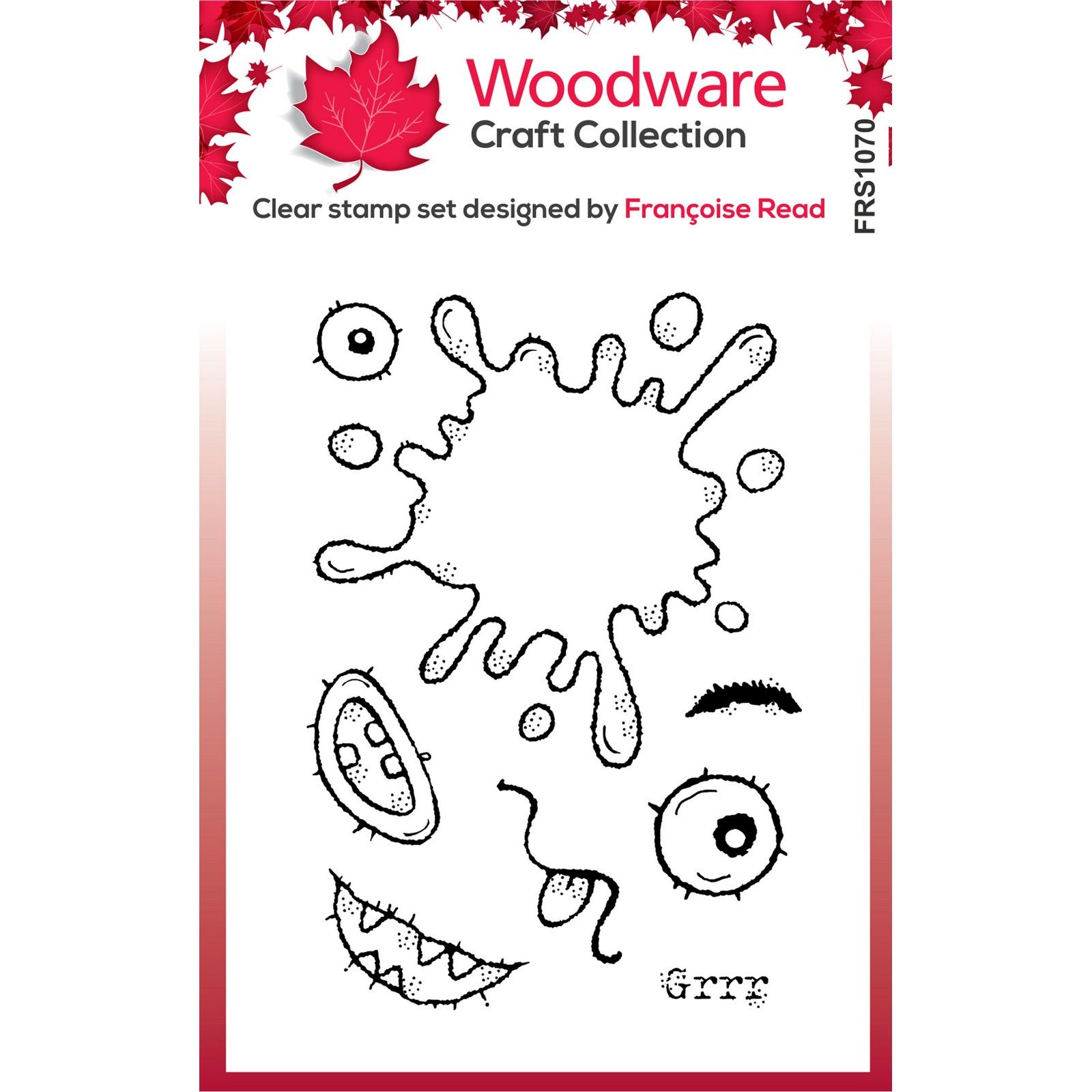 Woodware • Clear Singles Blot Monster Stamp Set