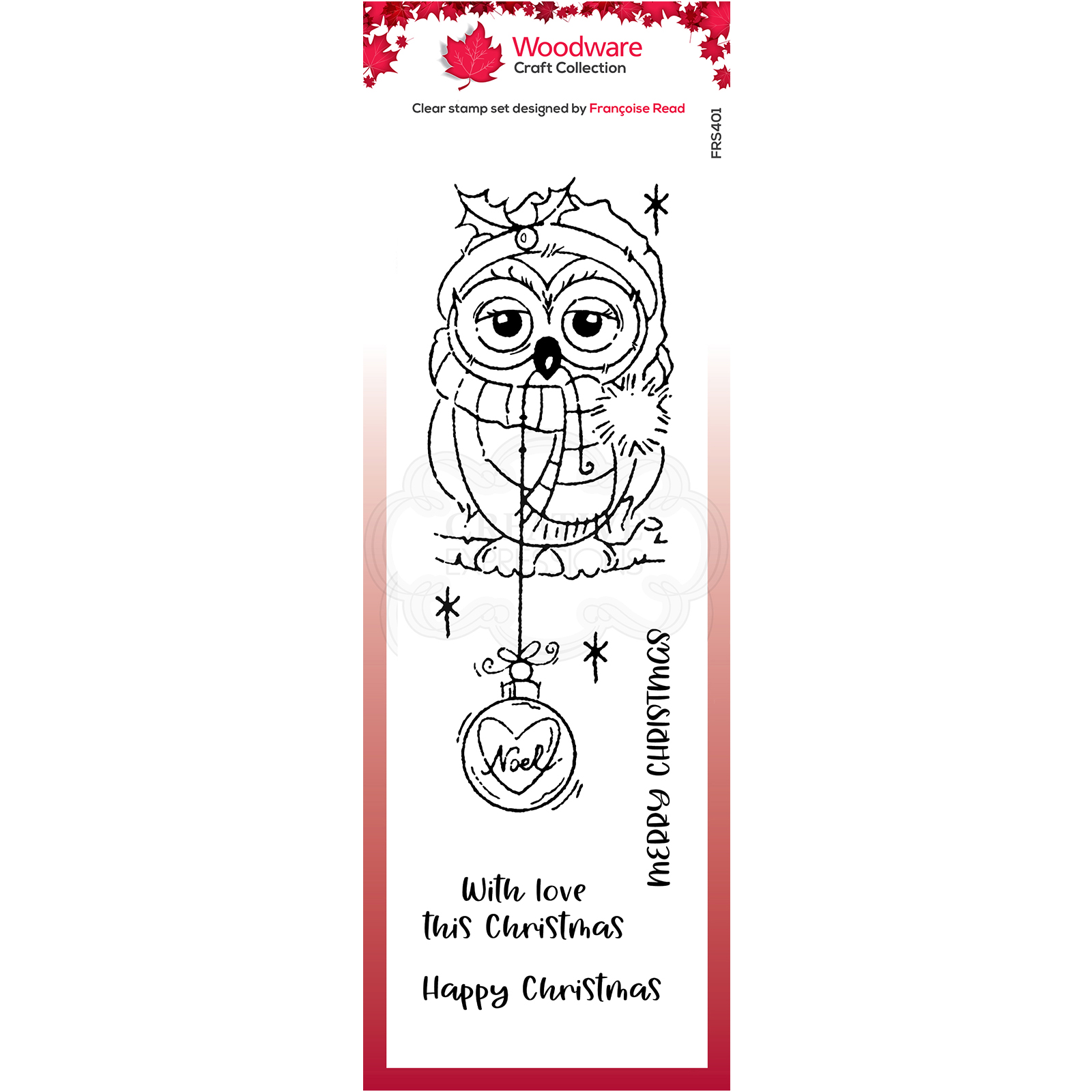 Woodware • Clear stamp Bauble owl
