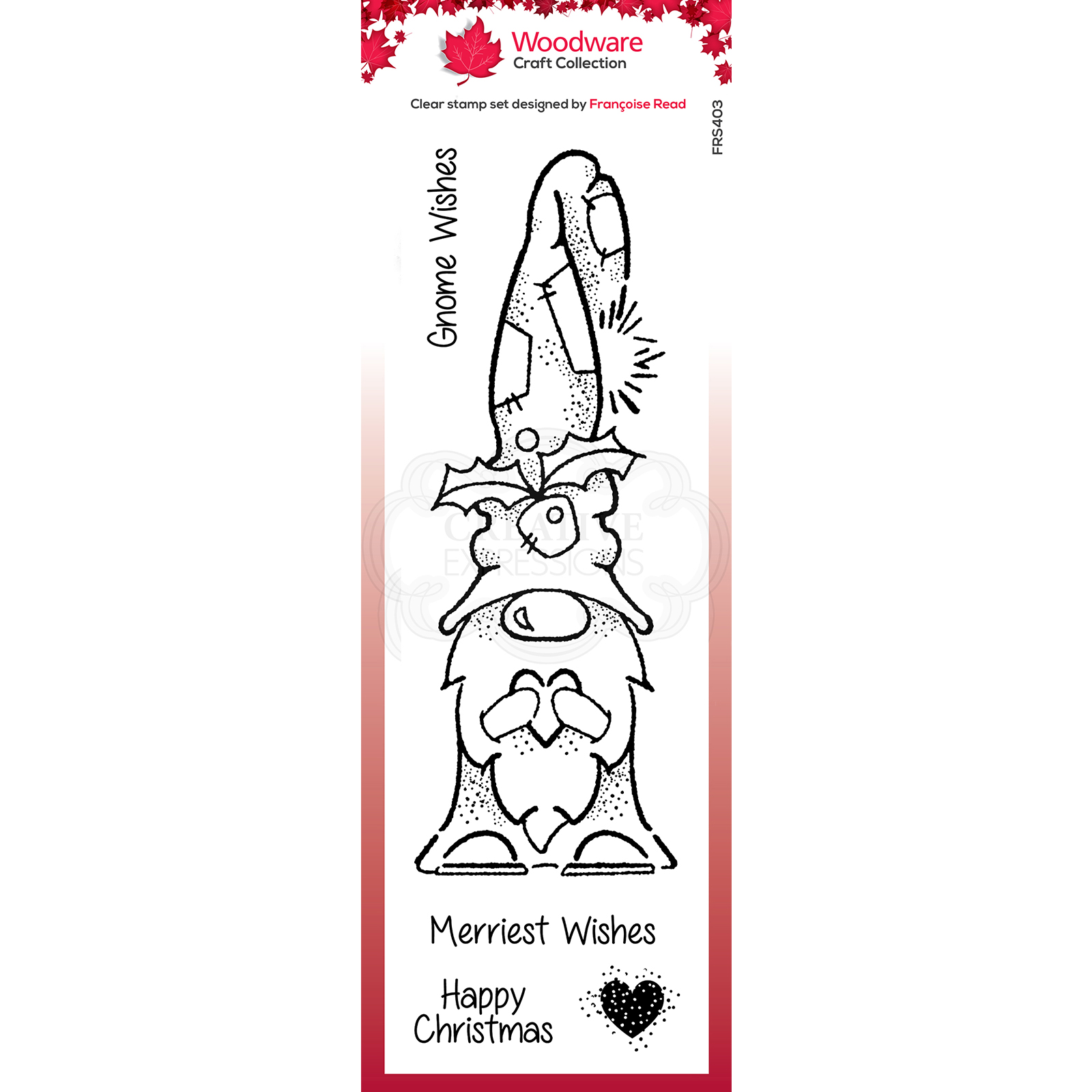 Woodware • Clear stamp Gnome wishes