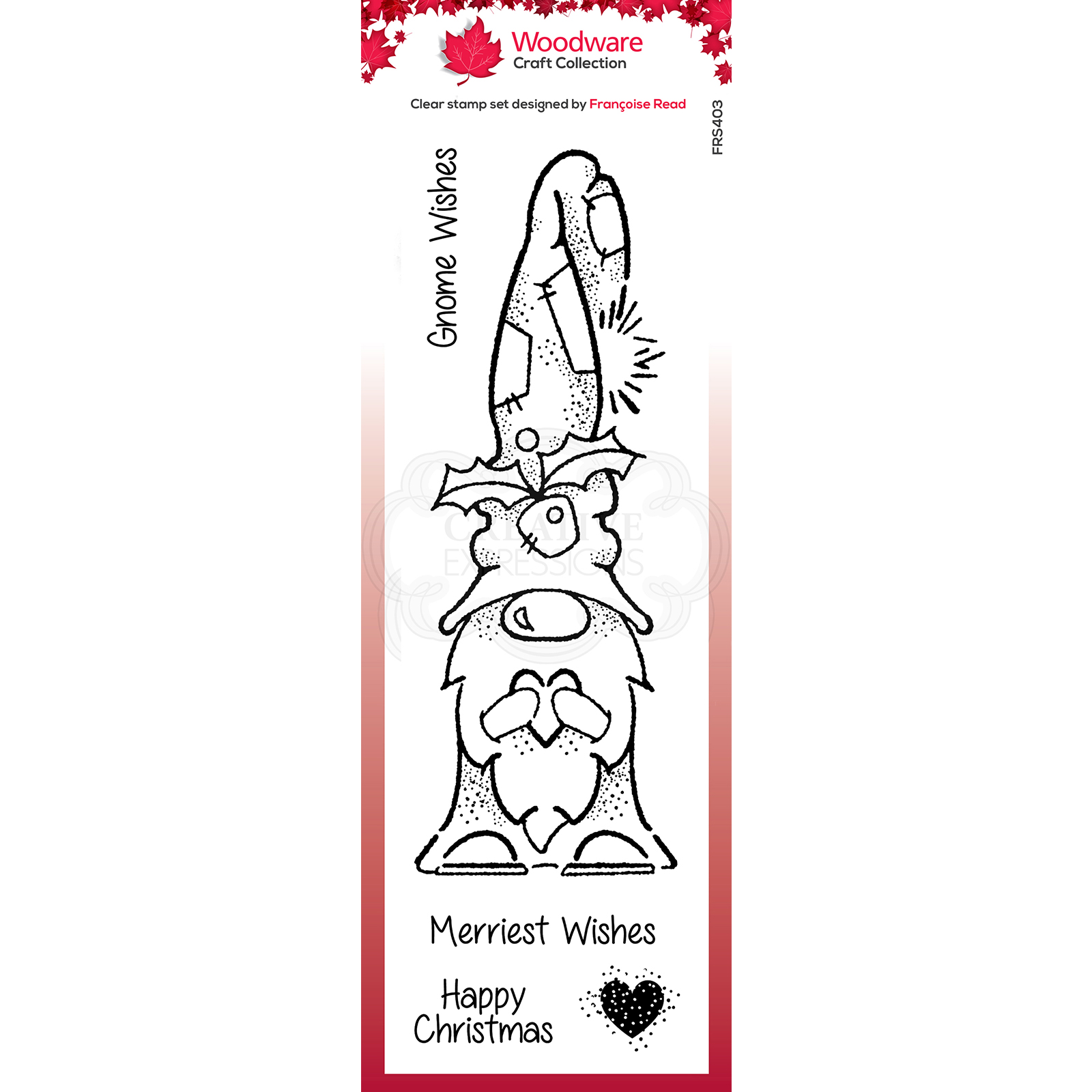 Woodware • Clear stamp gnome wishes