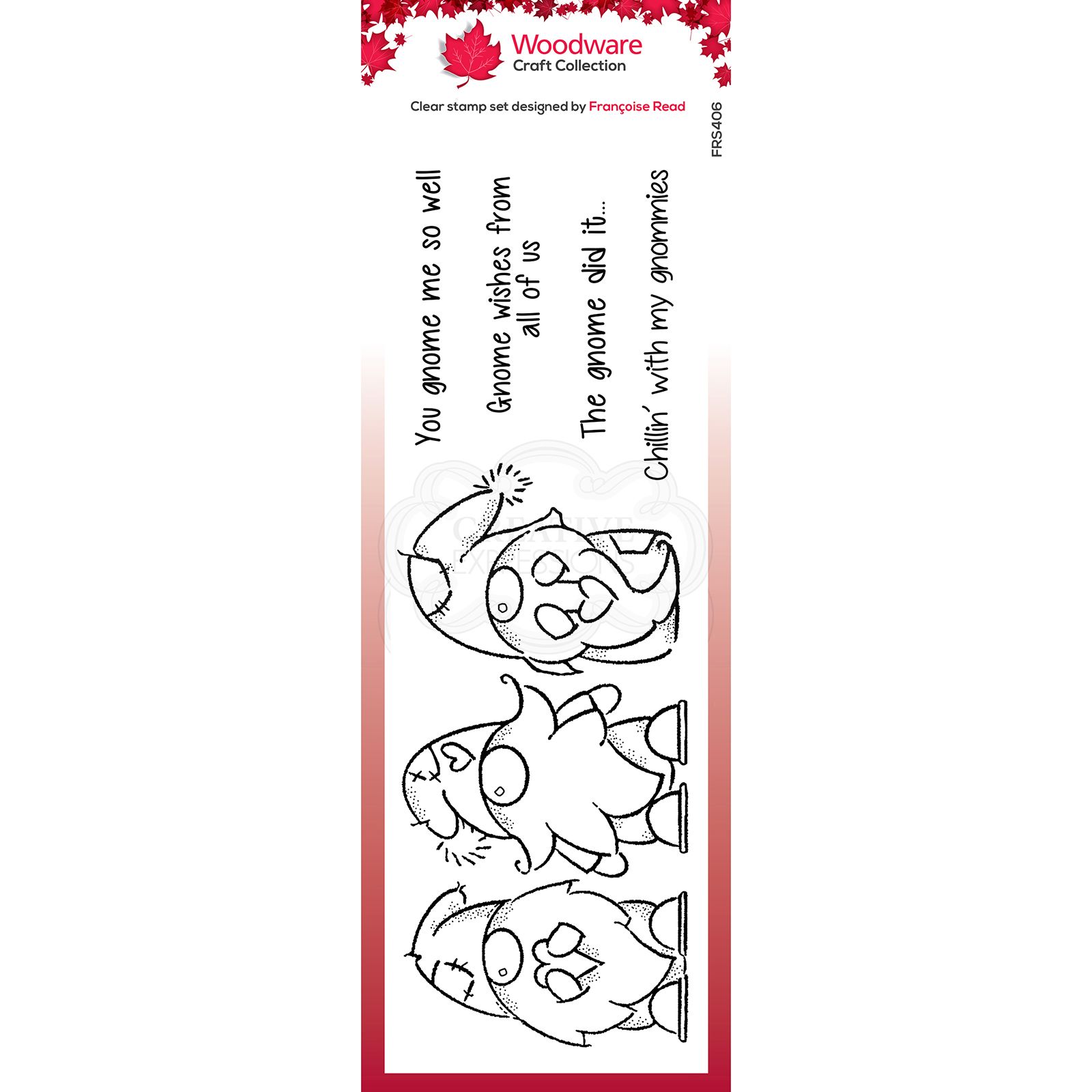 Woodware • Clear stamp singles Three gnomes