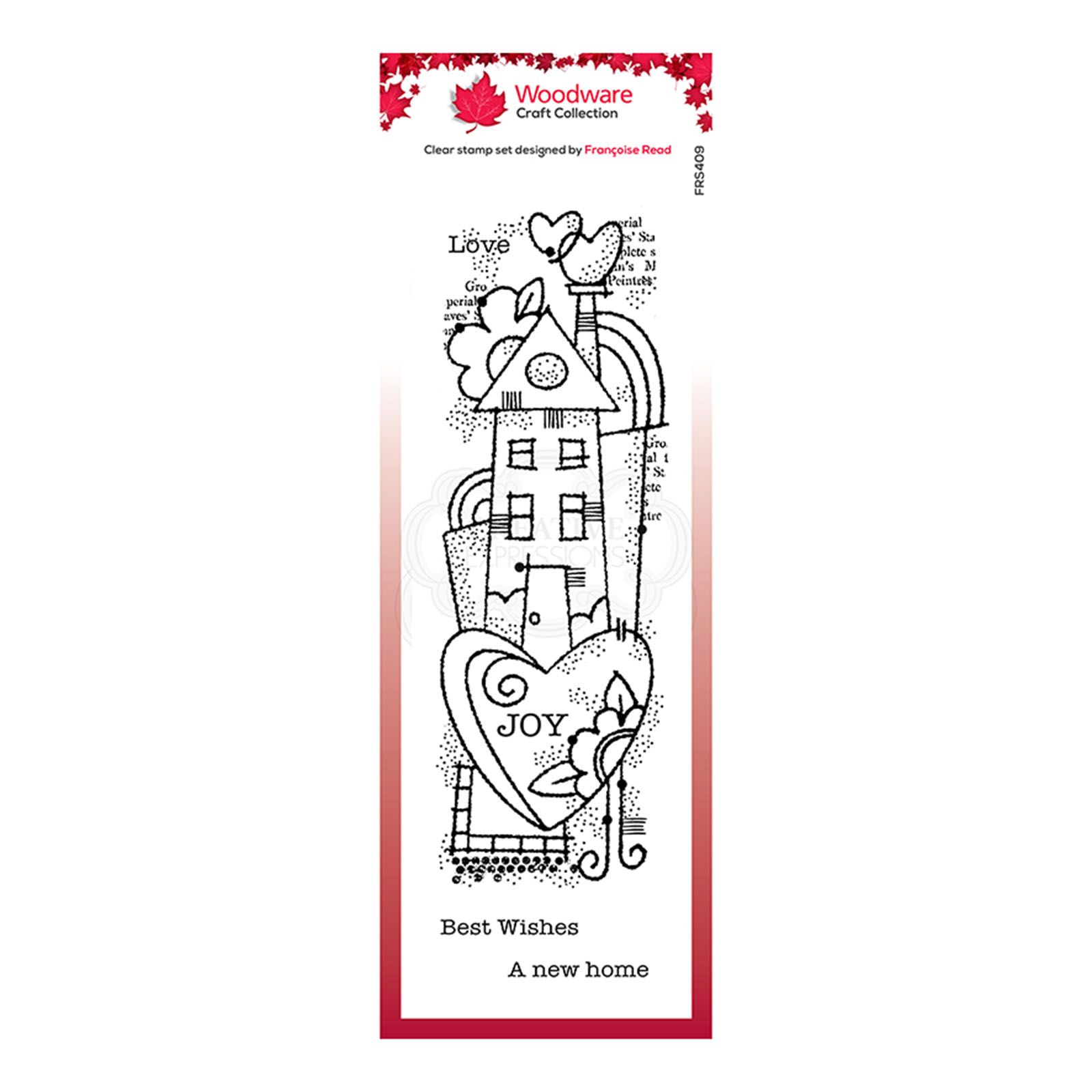 Woodware • Clear singles stempel Rainbow house