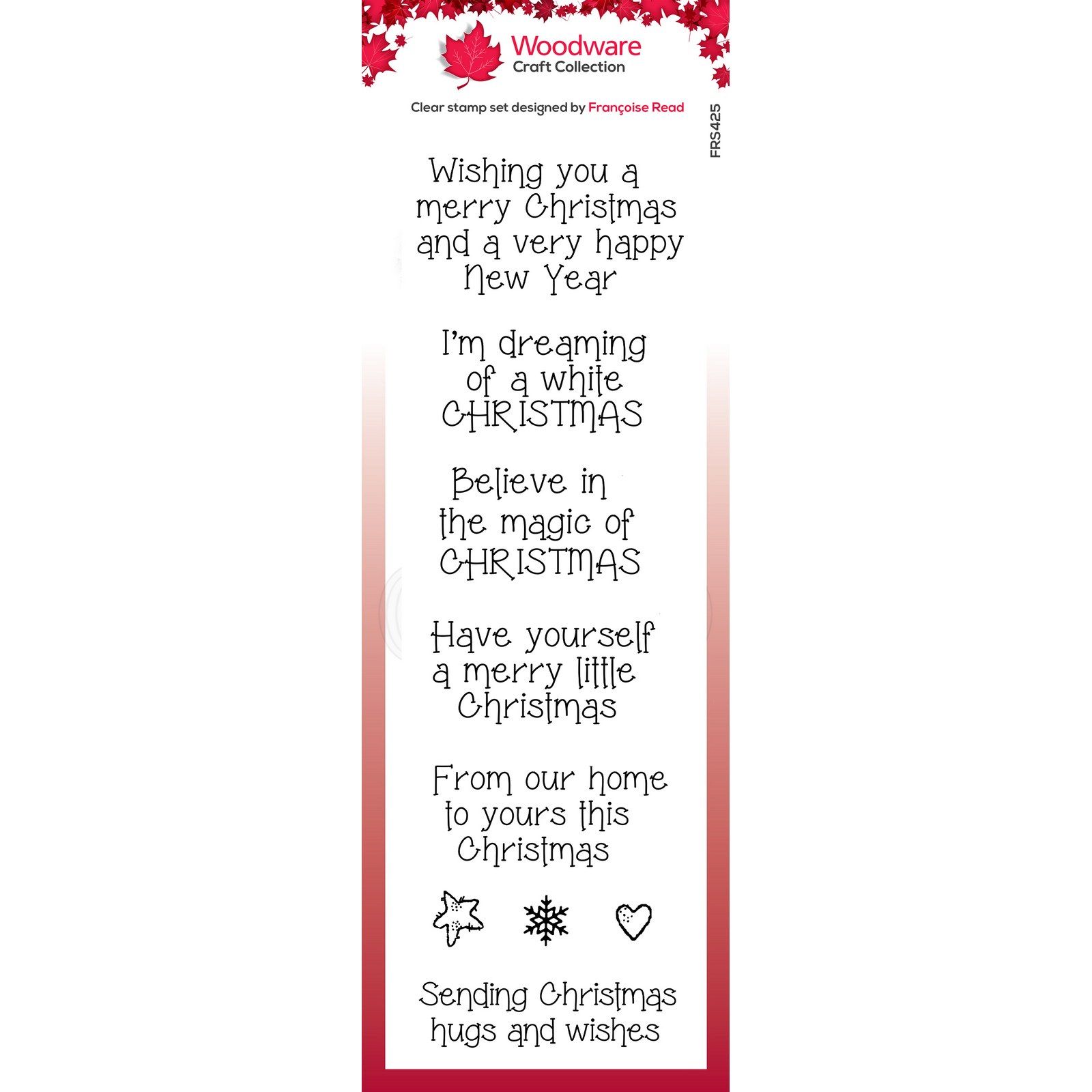 Woodware • Clear Singles Stamp Magical Christmas Greetings