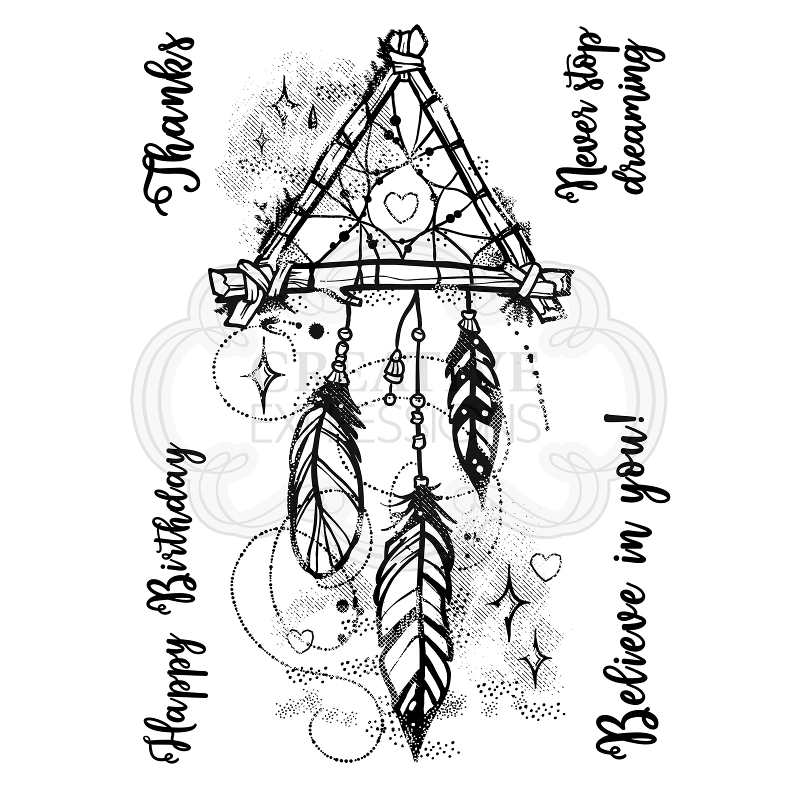 Woodware • Clear stamp Set Dream Catcher