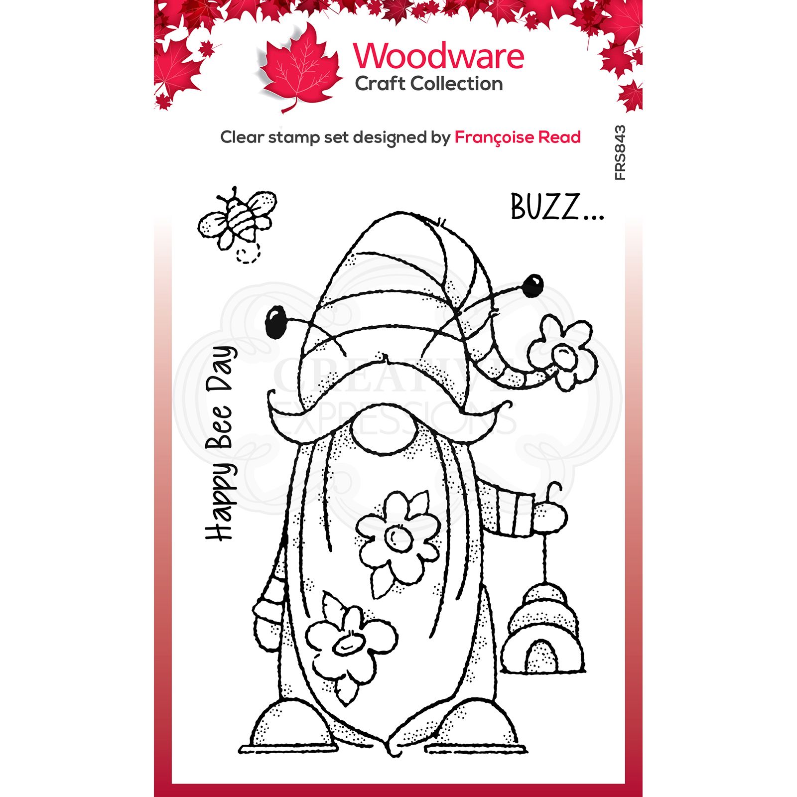 Woodware • Clear stamp singles Bee gnome