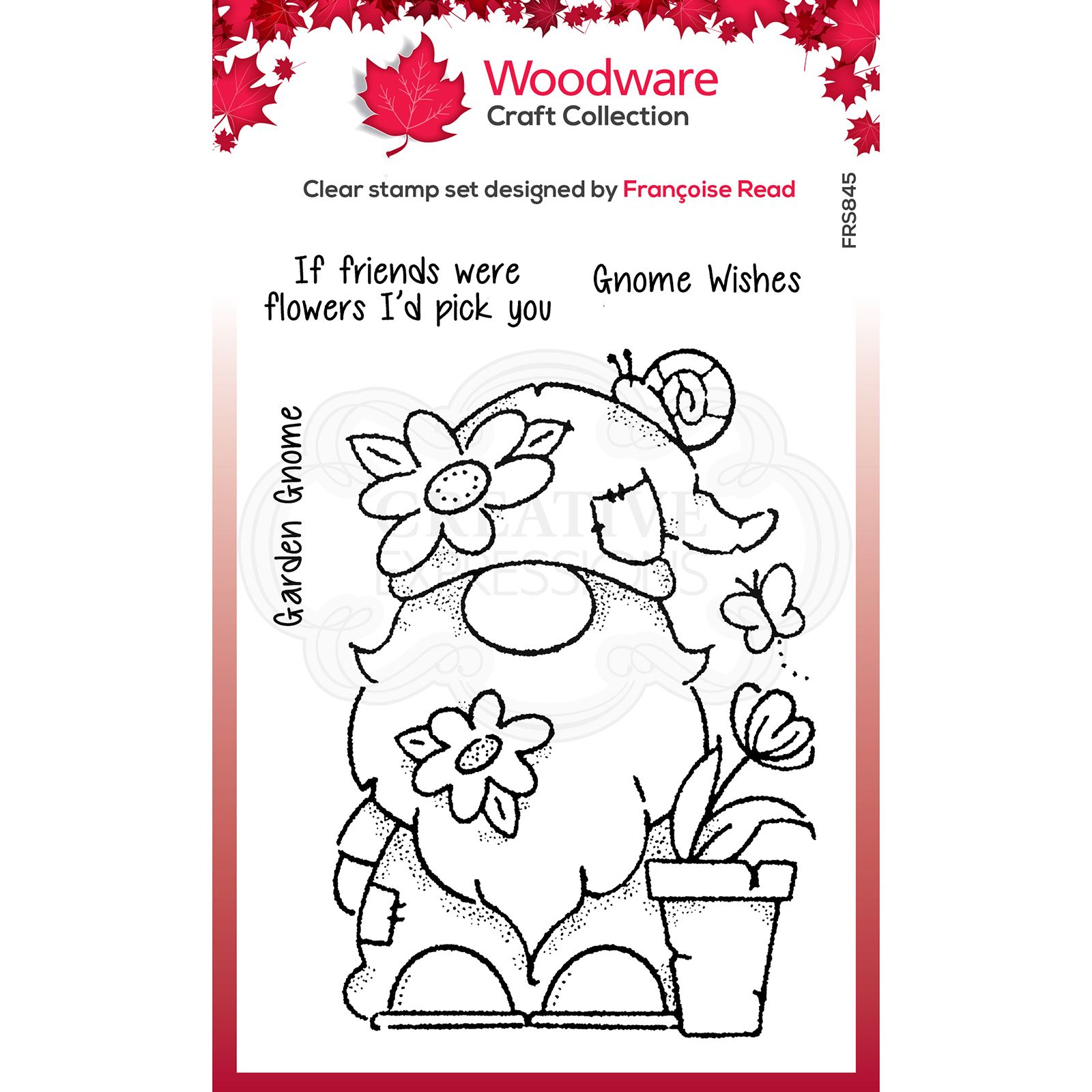 Woodware • Clear stamp singles Garden gnome