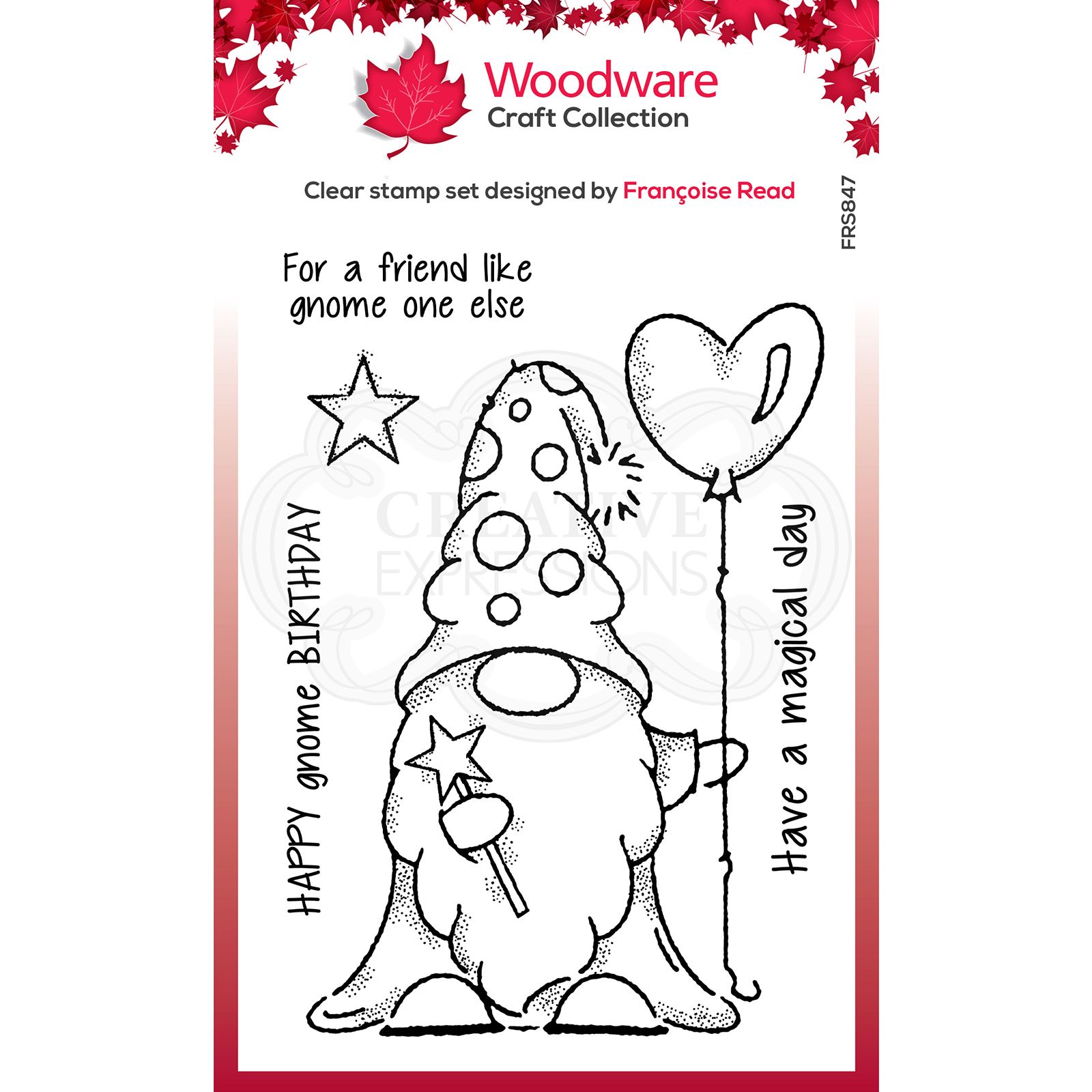 Woodware • Clear stamp singles gnome asistente