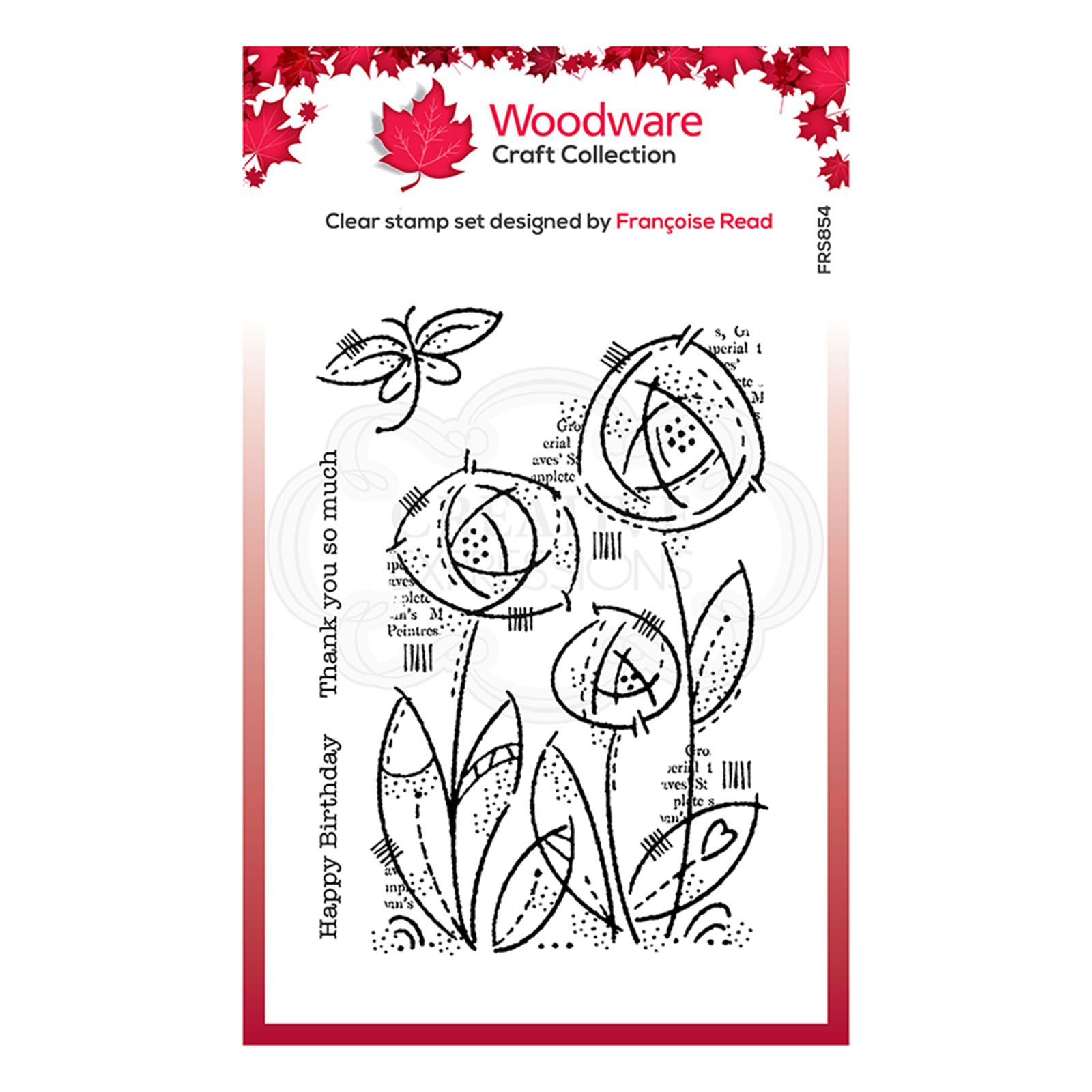 Woodware • Clear singles stamp Flower blooms