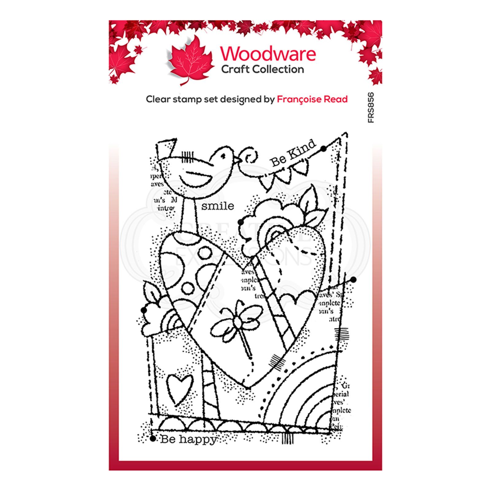 Woodware • Clear singles stempel Rainbow heart