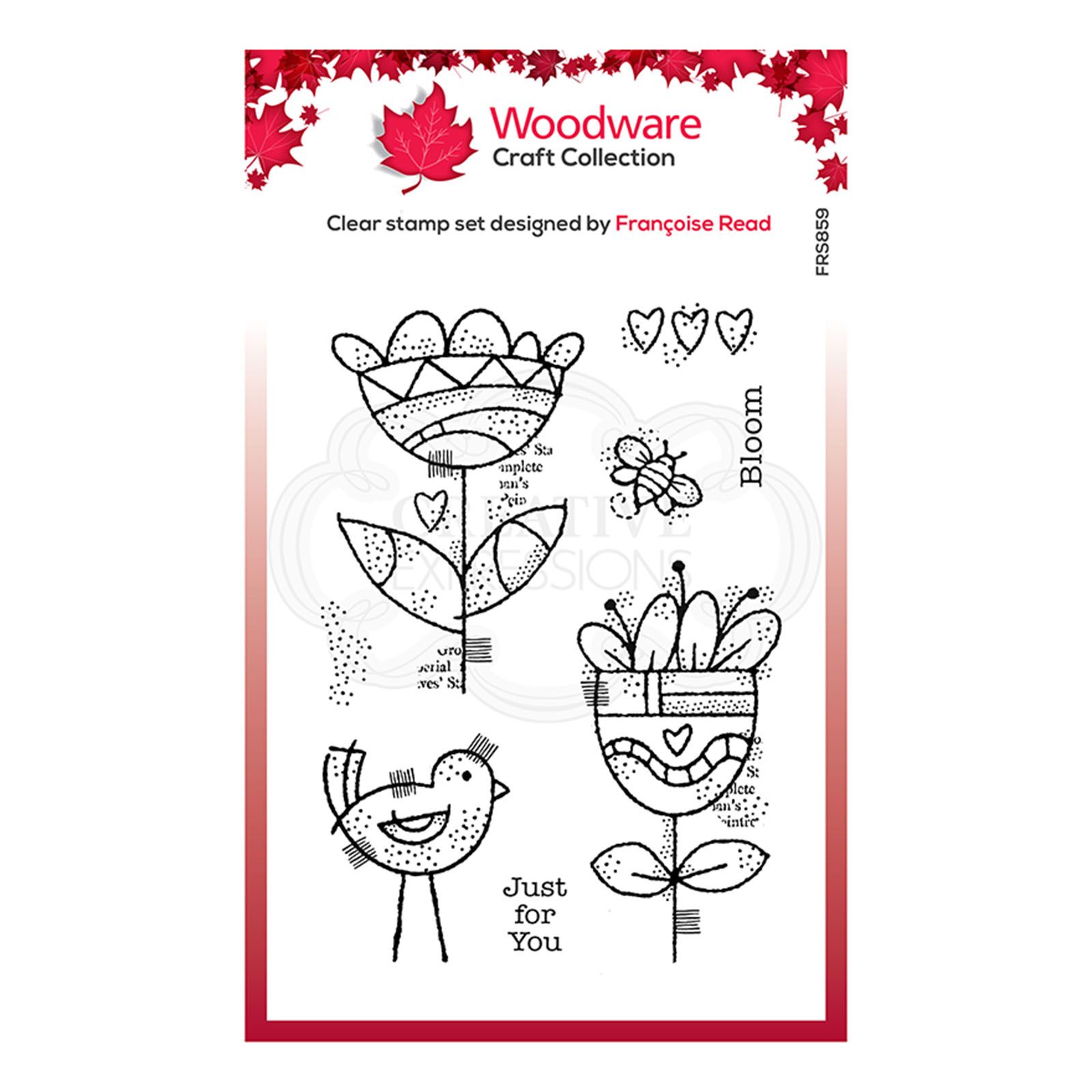Woodware • Clear singles stamp Blooming