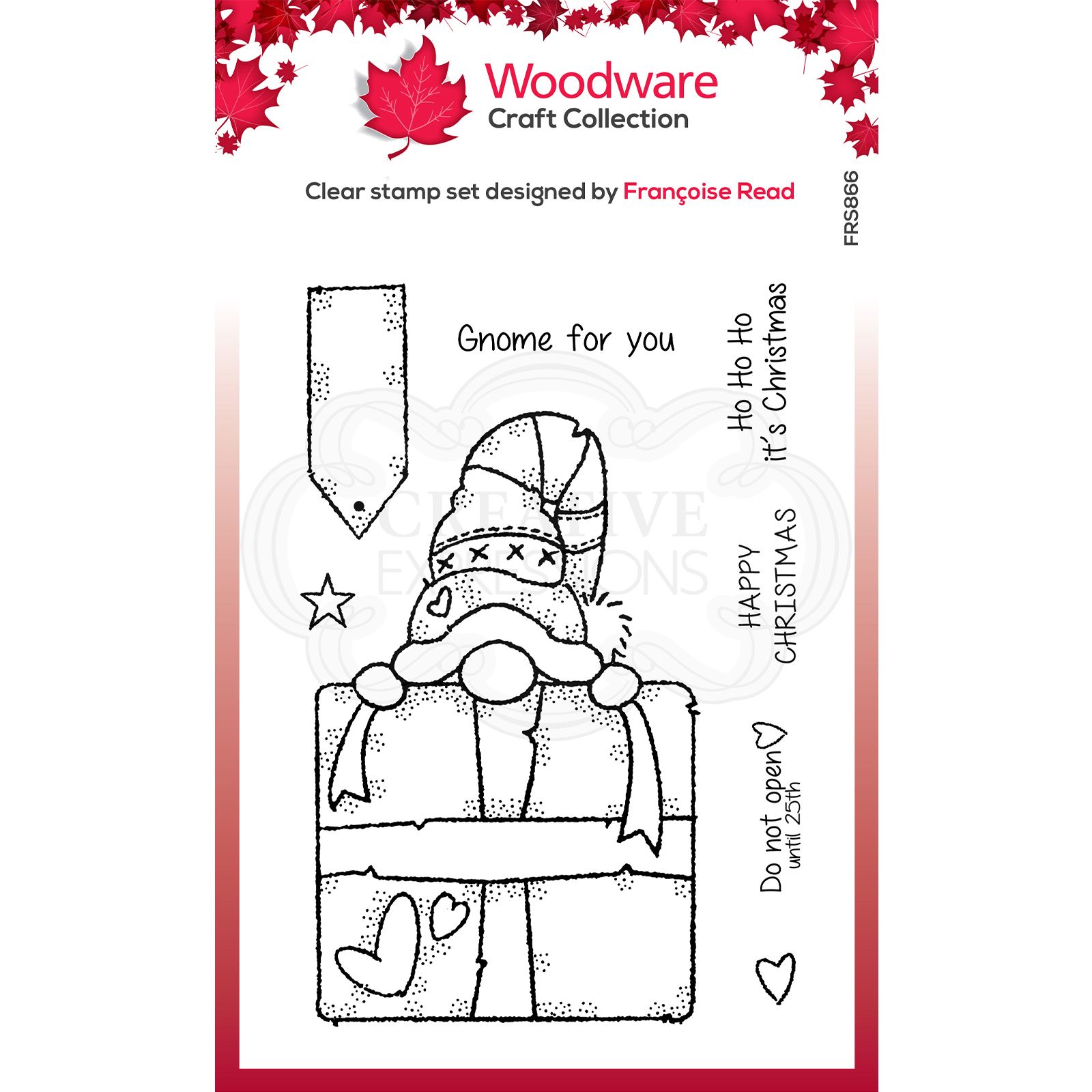 Woodware • Clear singles stempel Gnome gift