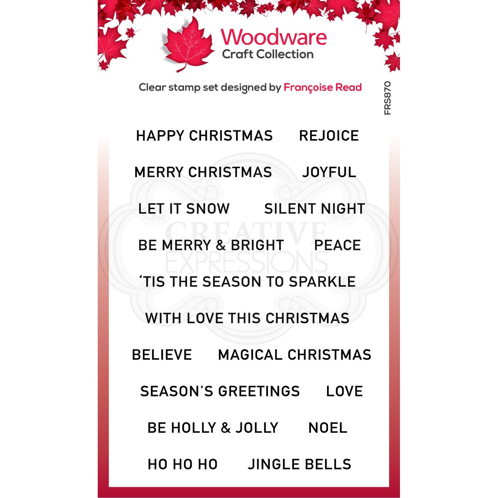 Woodware • Clear singles stempel Christmas strips