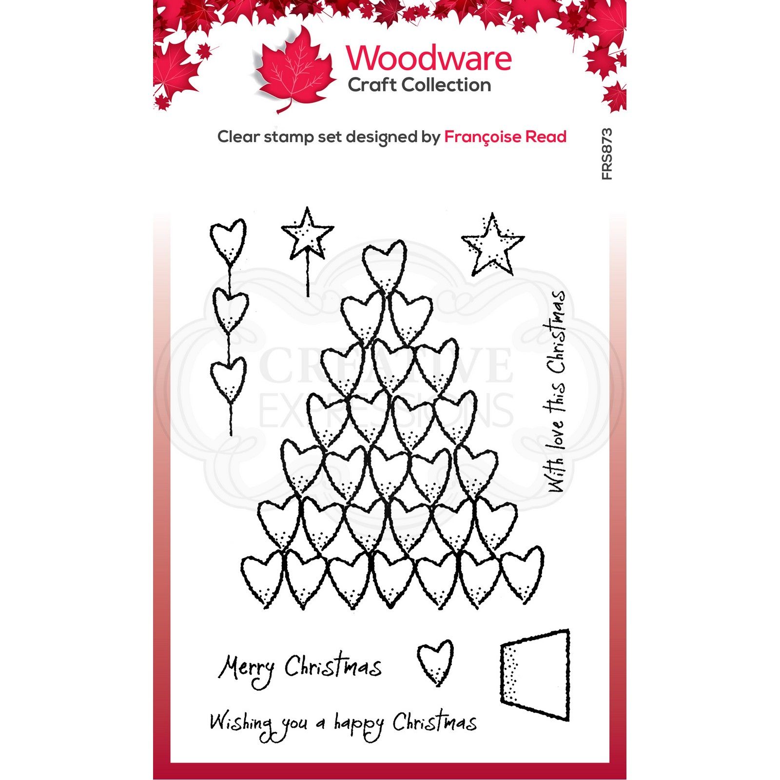 Woodware • Clear singles stempel Heart tree