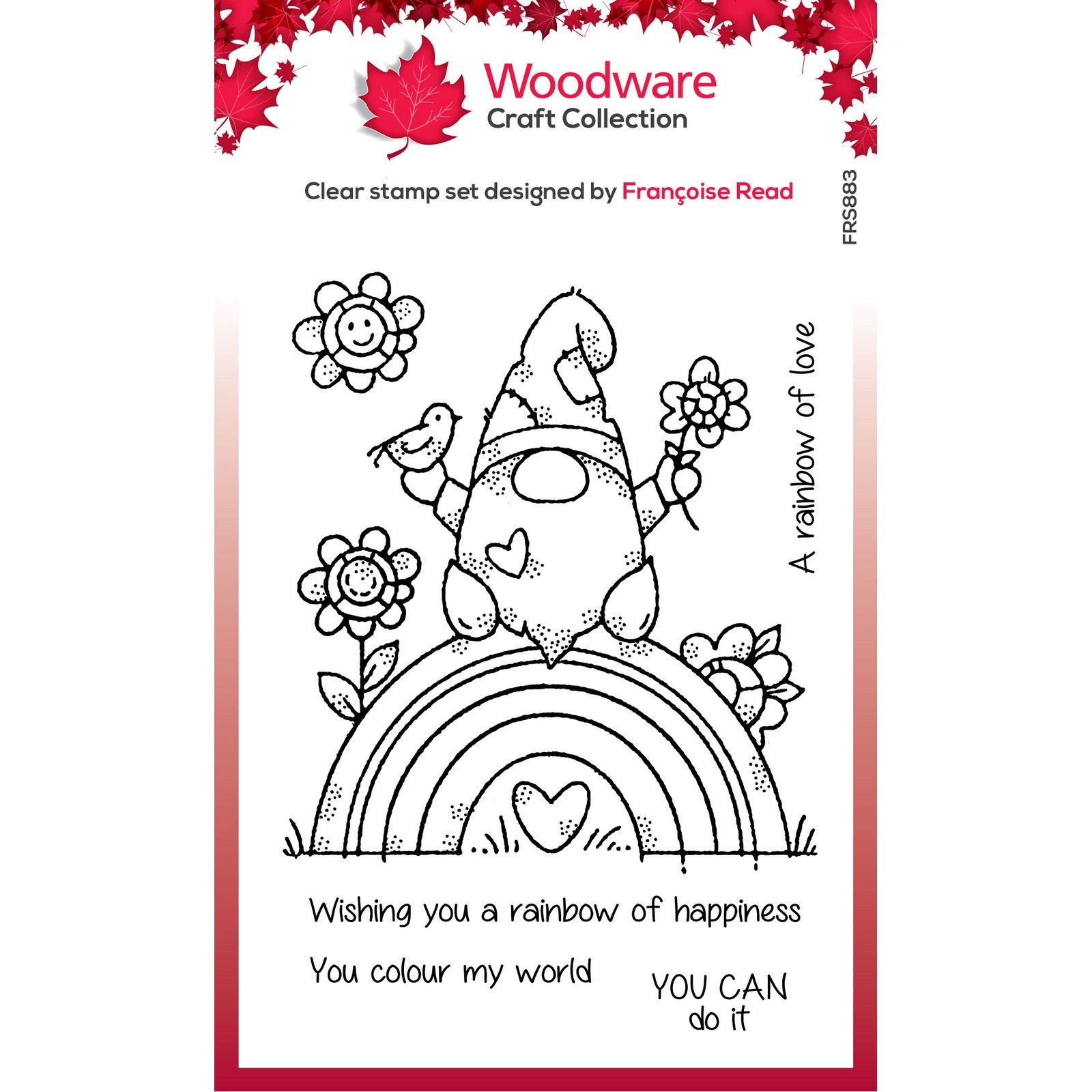 Woodware • Clear singles stamp Rainbow gnome