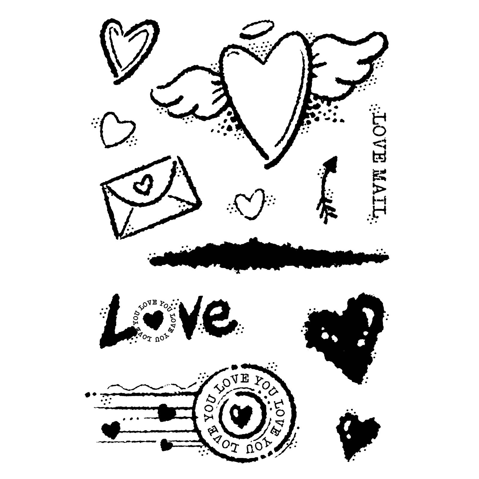 Woodware • Clear singles stamp Love mail