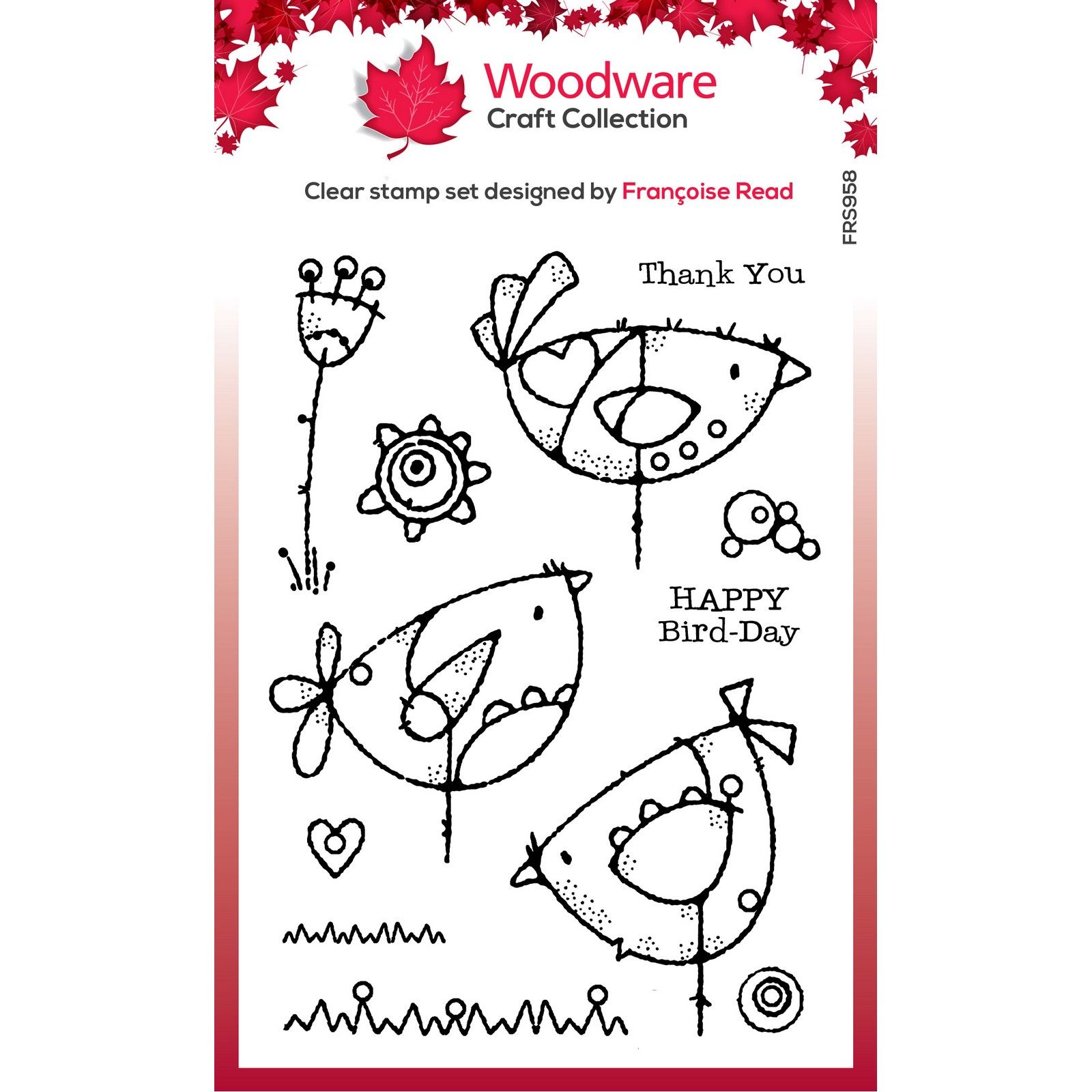 Woodware • Clear Singles Stamp It's A Bird-Day