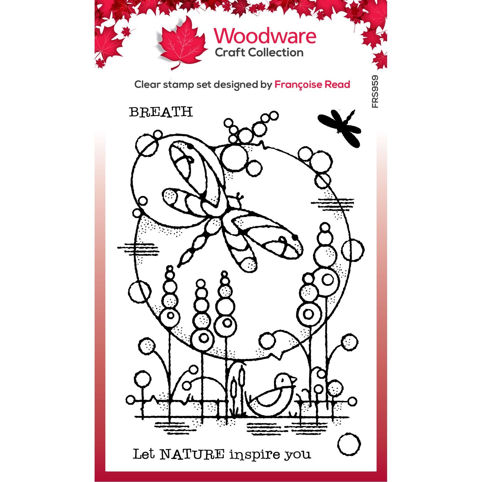 Woodware • Clear Singles Stamp Dragonfly Pond