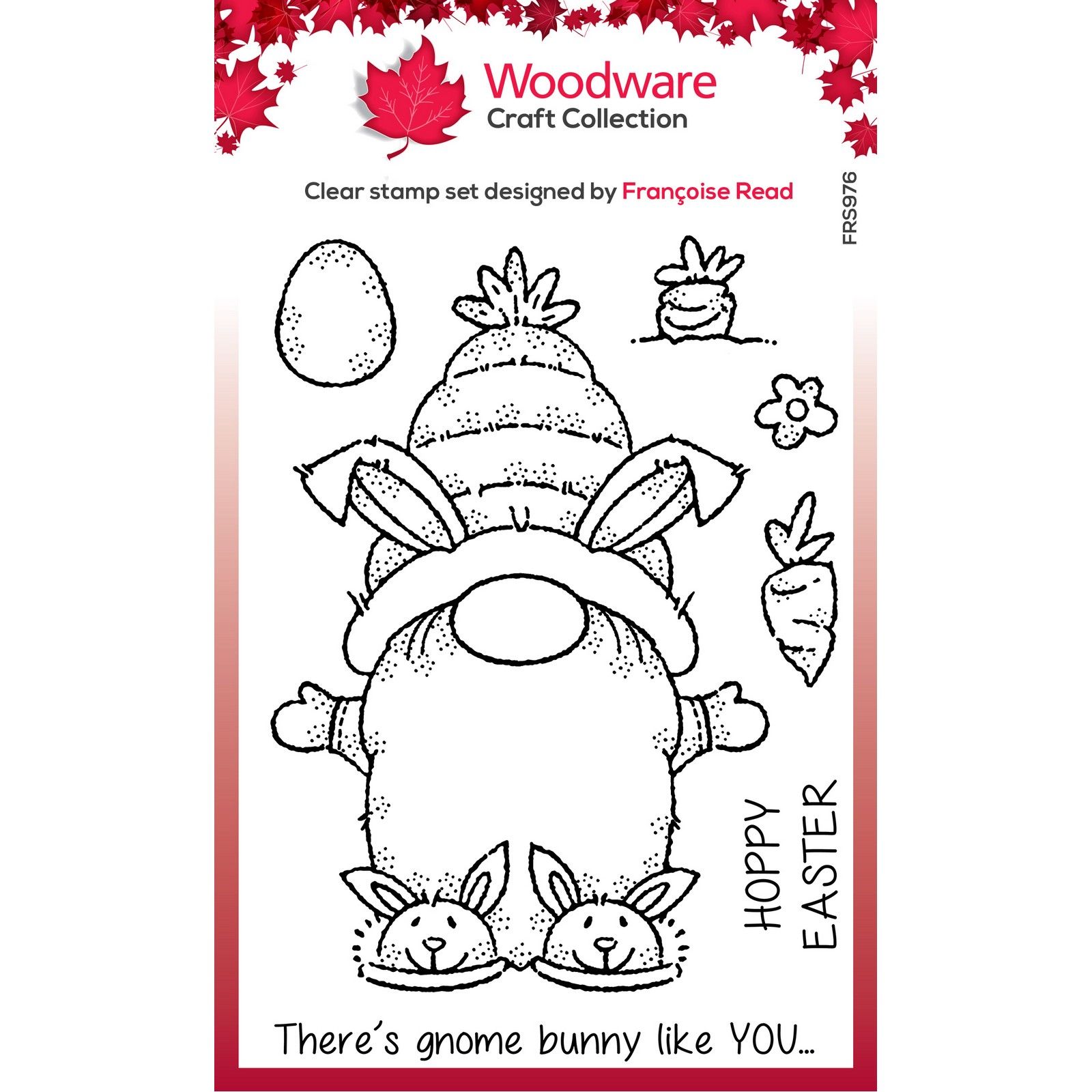 Woodware • Clear Singles Stamp Bunny Gnome