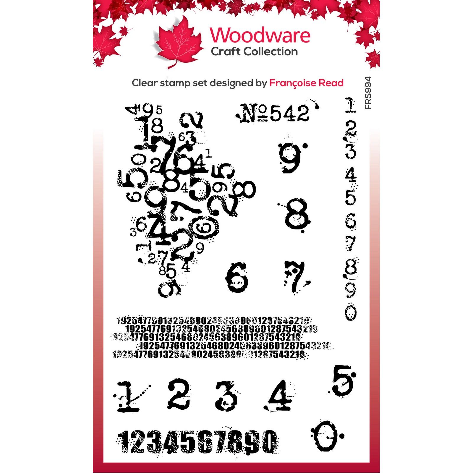 Woodware • Clear Stamp Singles Inky Numbers