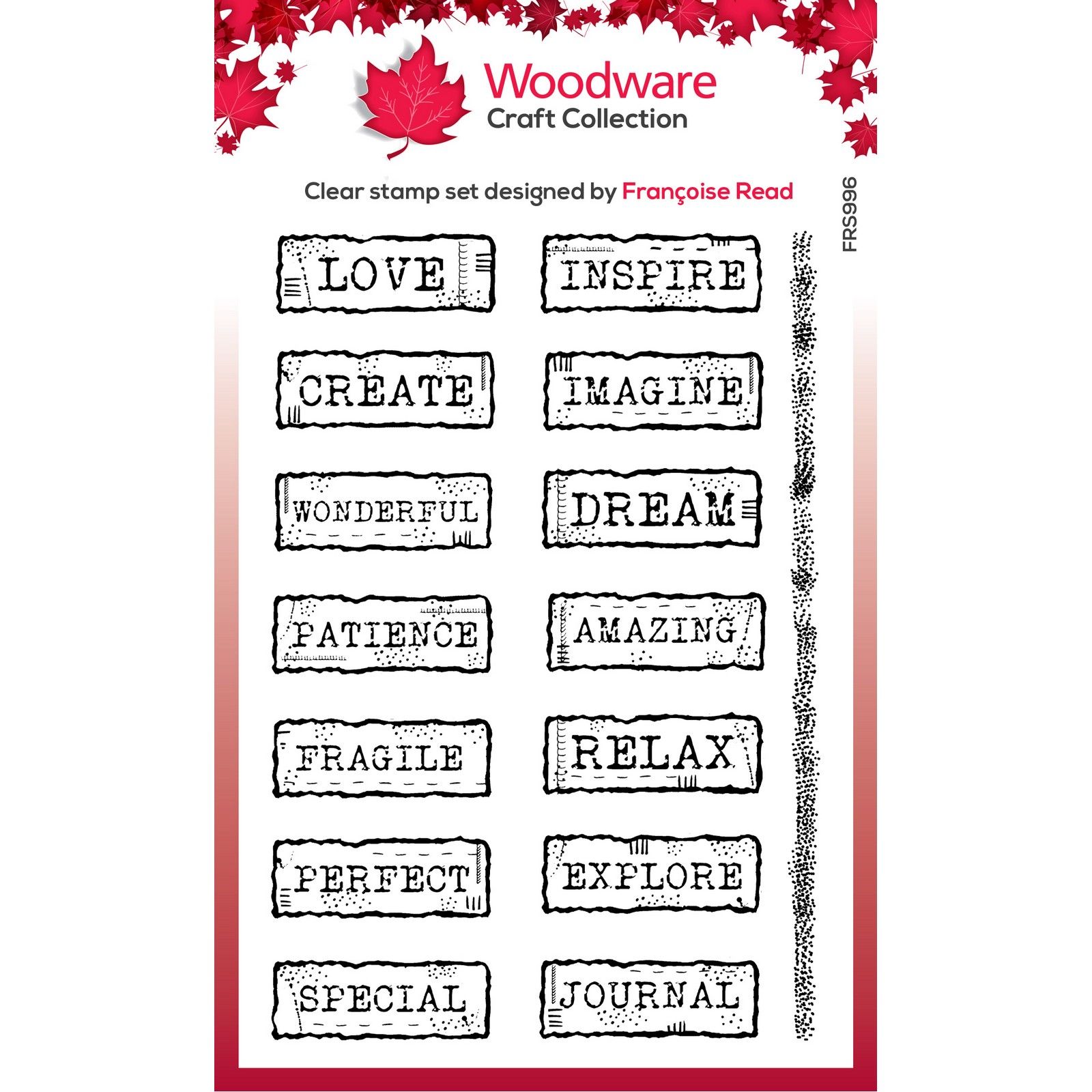 Woodware • Clear Stamp Singles Junk Labels