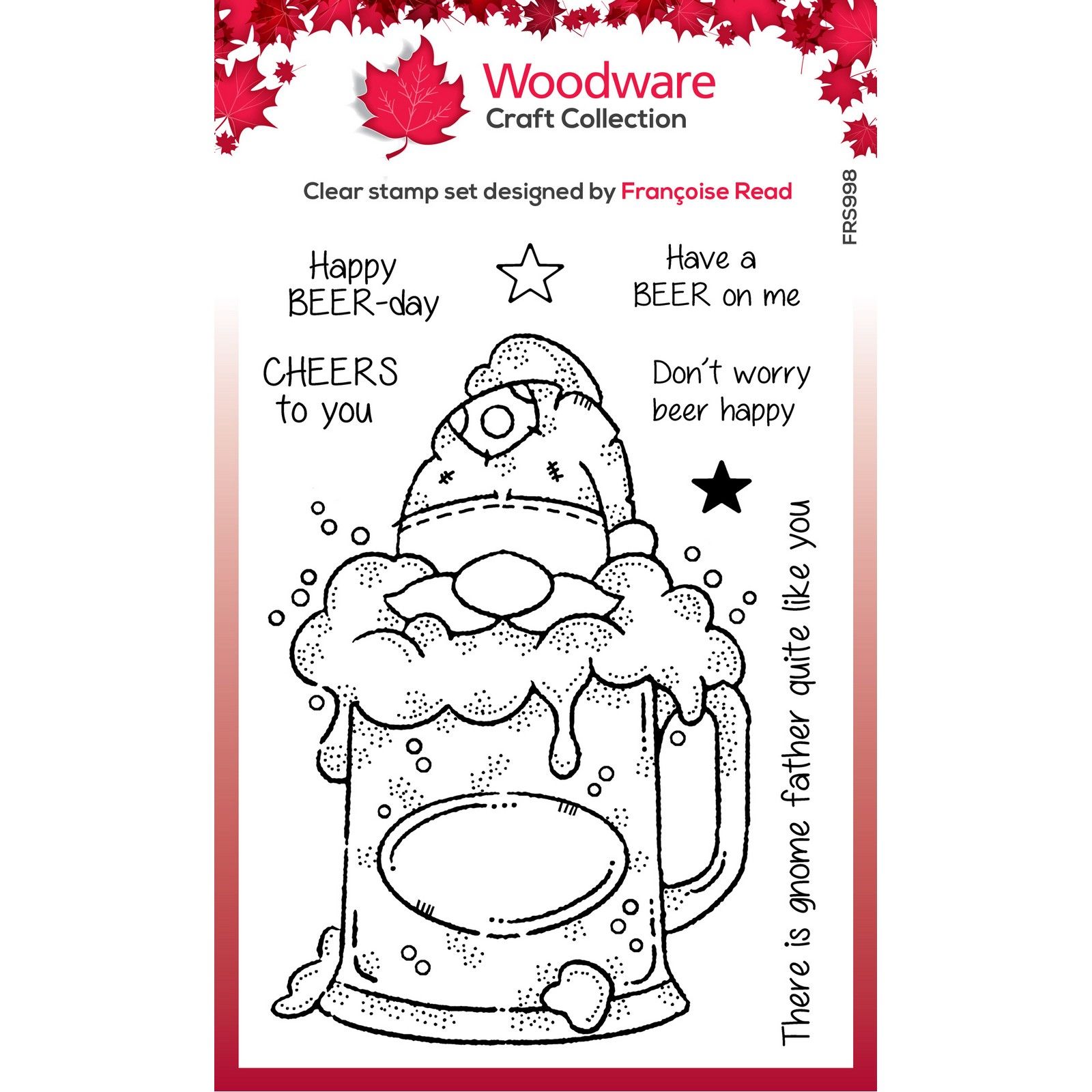 Woodware • Tampon Transparent Singles Beer Gnome