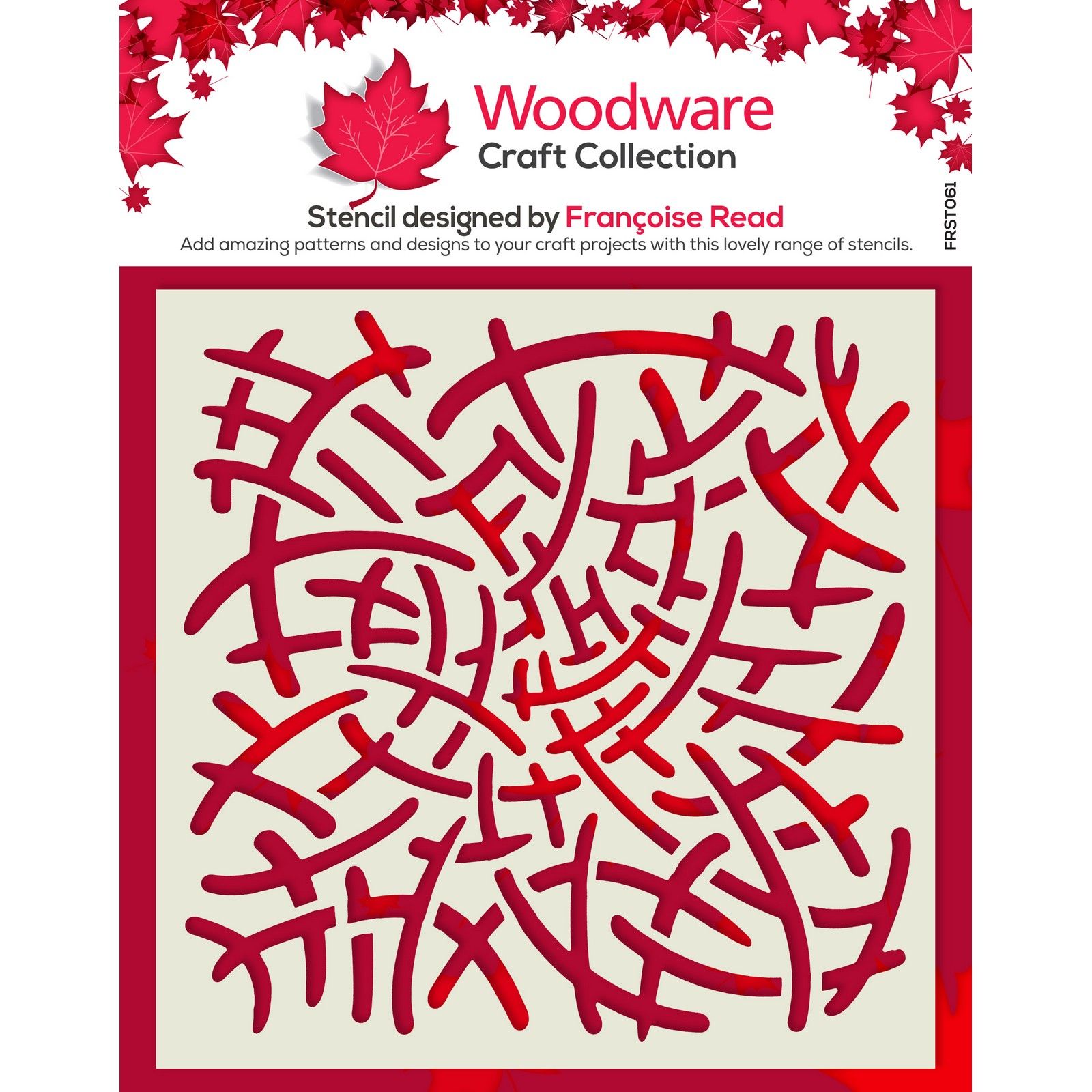 Woodware • Stencil Tangled 15,24x15,24cm