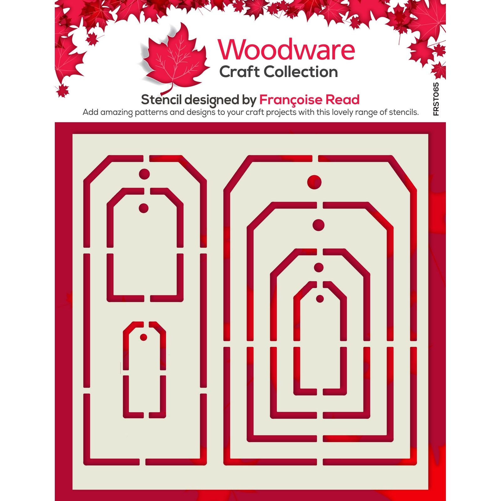 Woodware • Stencil tag Templates 15,24x15,24cm
