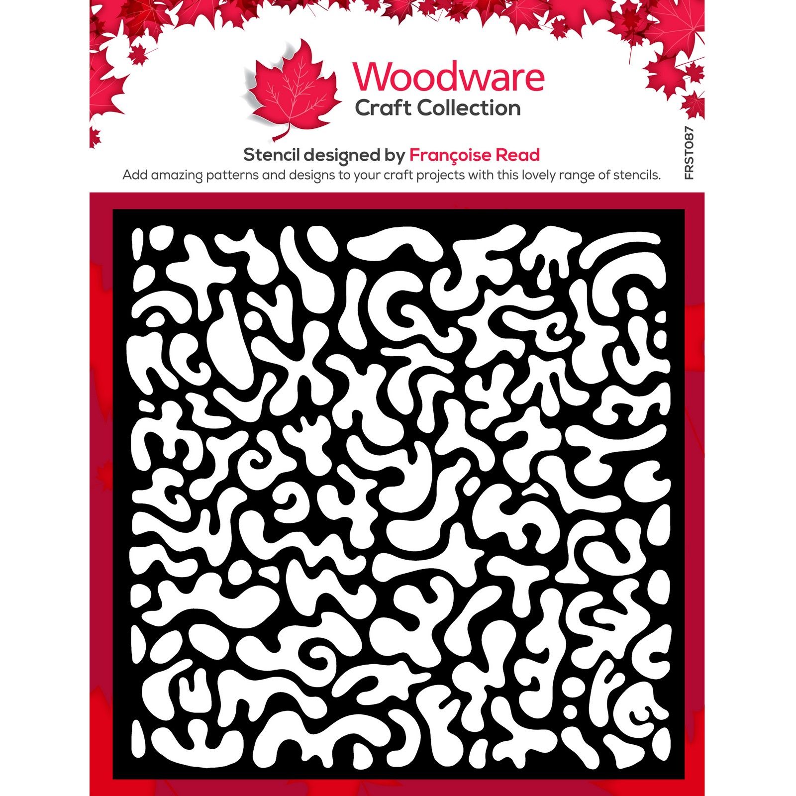 Woodware • Funky Swirls Stencil