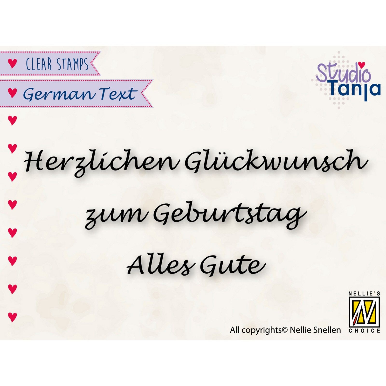 Nellie's Choice • Clear Stamps German Herzlichen Glückwunsch