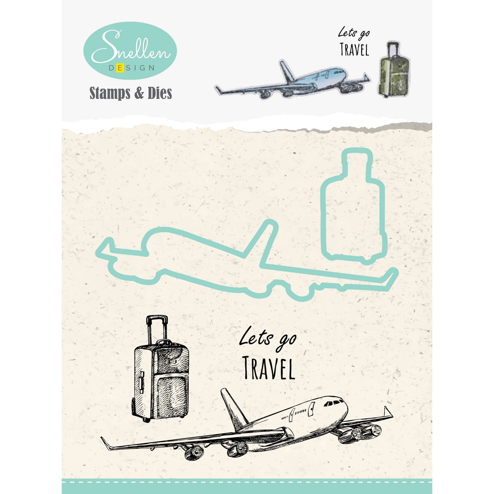 Nellie's Choice • Holiday Die with Clear Stamp Set Plane