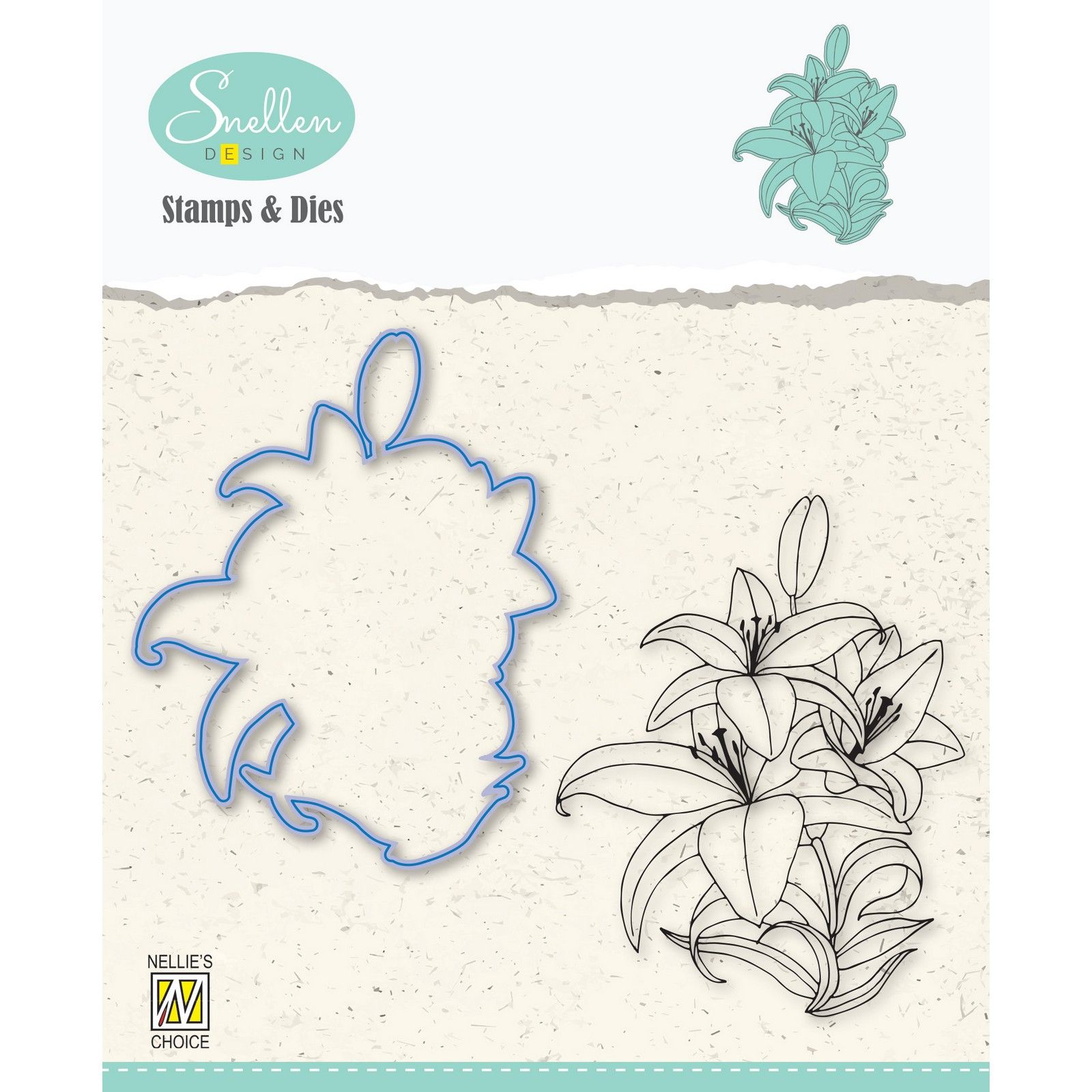 Nellie's Choice • Snellen Design Diecut & Clear Stamp Sets Flowers Serie Lily