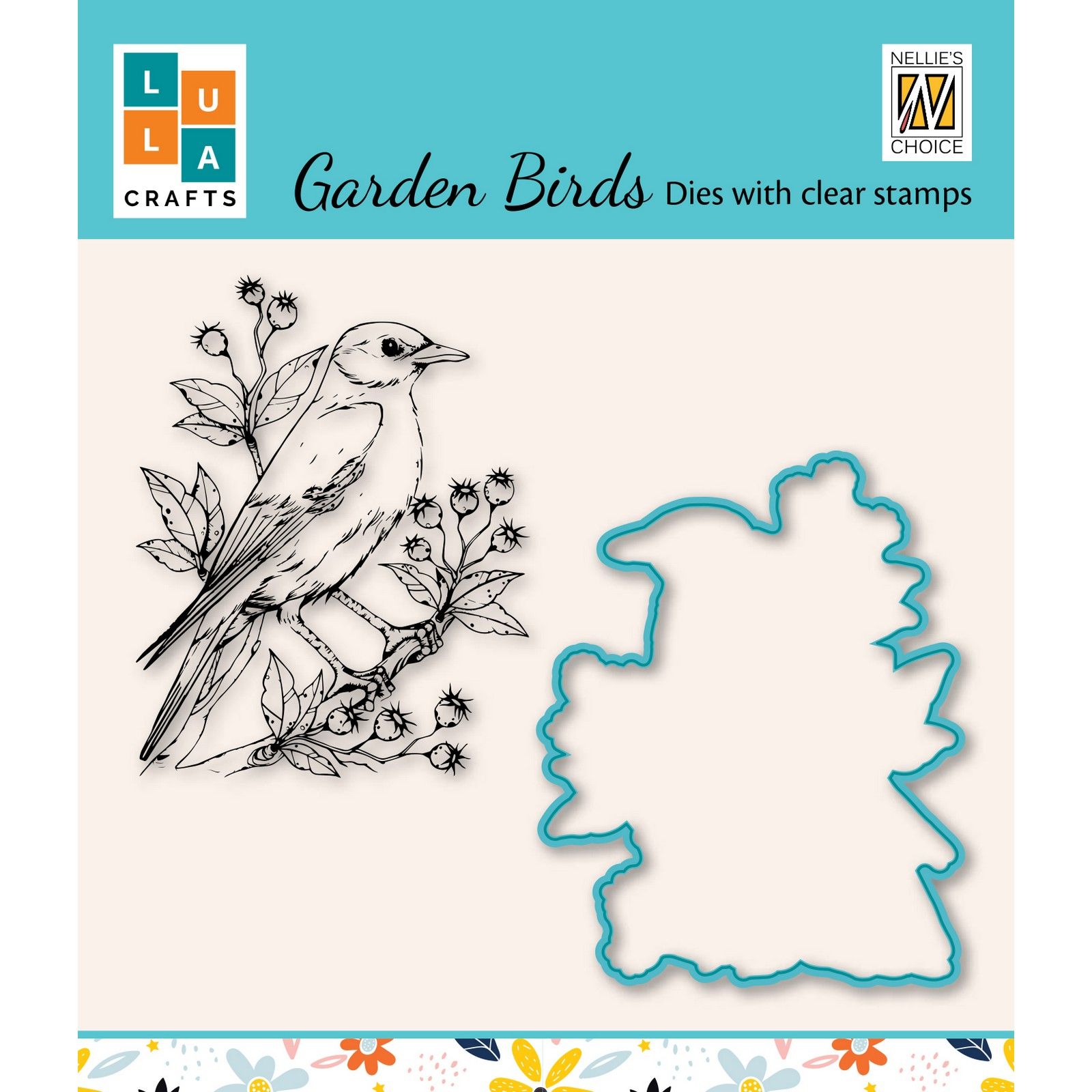 Nellie's Choice • Snellen Design Diecut & Clear Stempel Sets Birds Serie Garden Birds-1