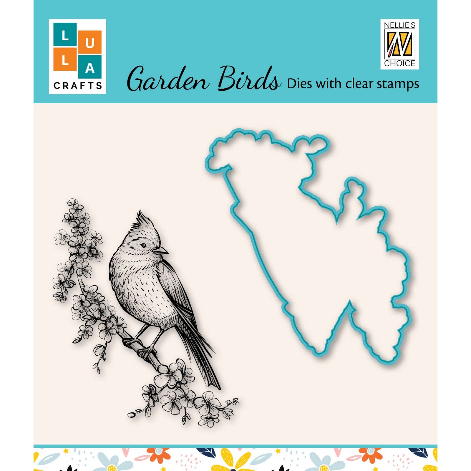 Nellie's Choice • Snellen Design Diecut & Clear Stempel Sets Birds Serie Garden Birds-3