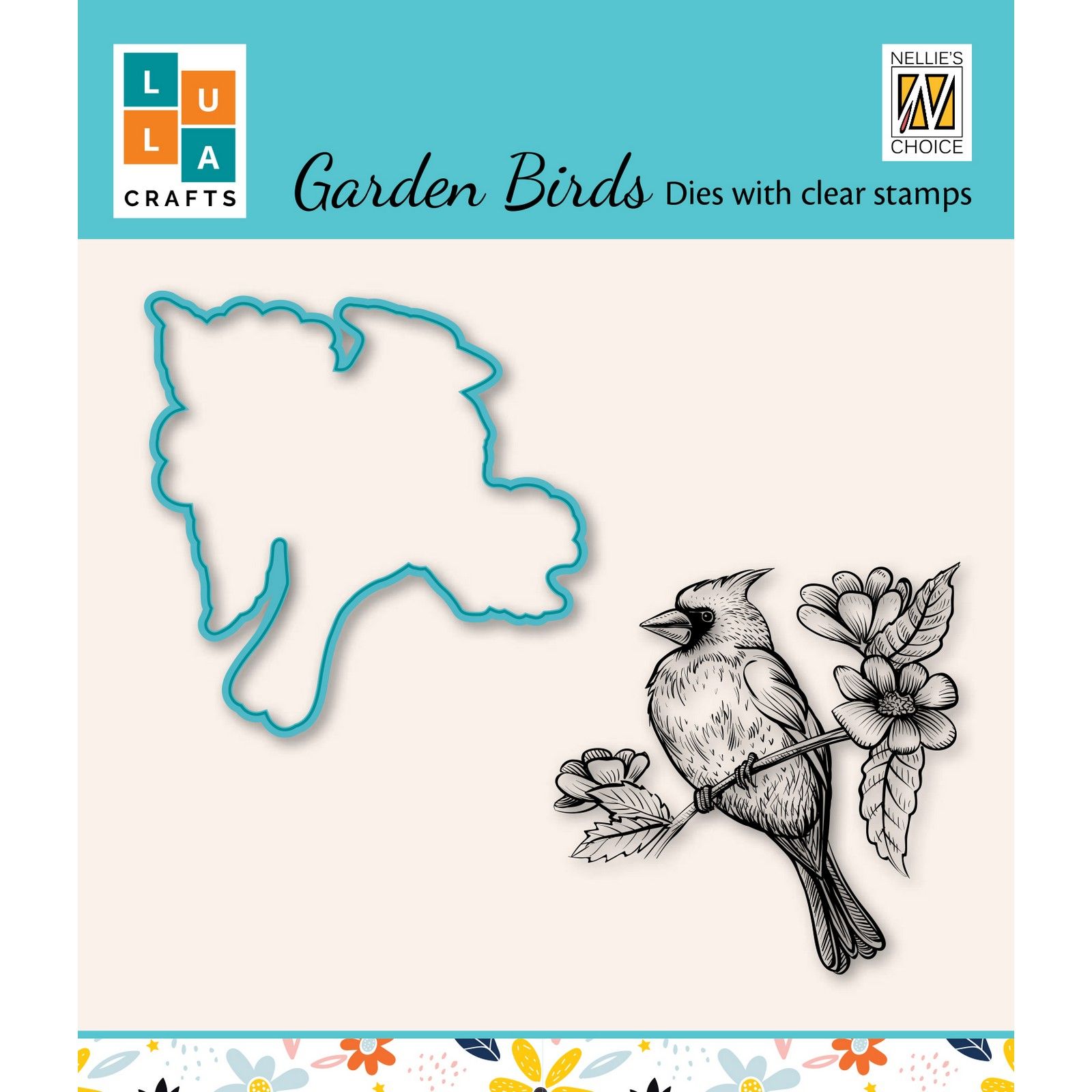 Nellie's Choice • Cutting Die & Clear Stamp Garden Bird Small